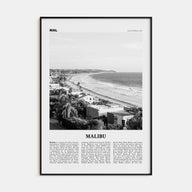 Malibu Travel B&W No 2 Poster