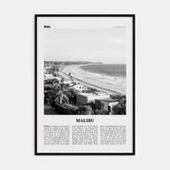 Malibu Travel B&W No 2 Poster