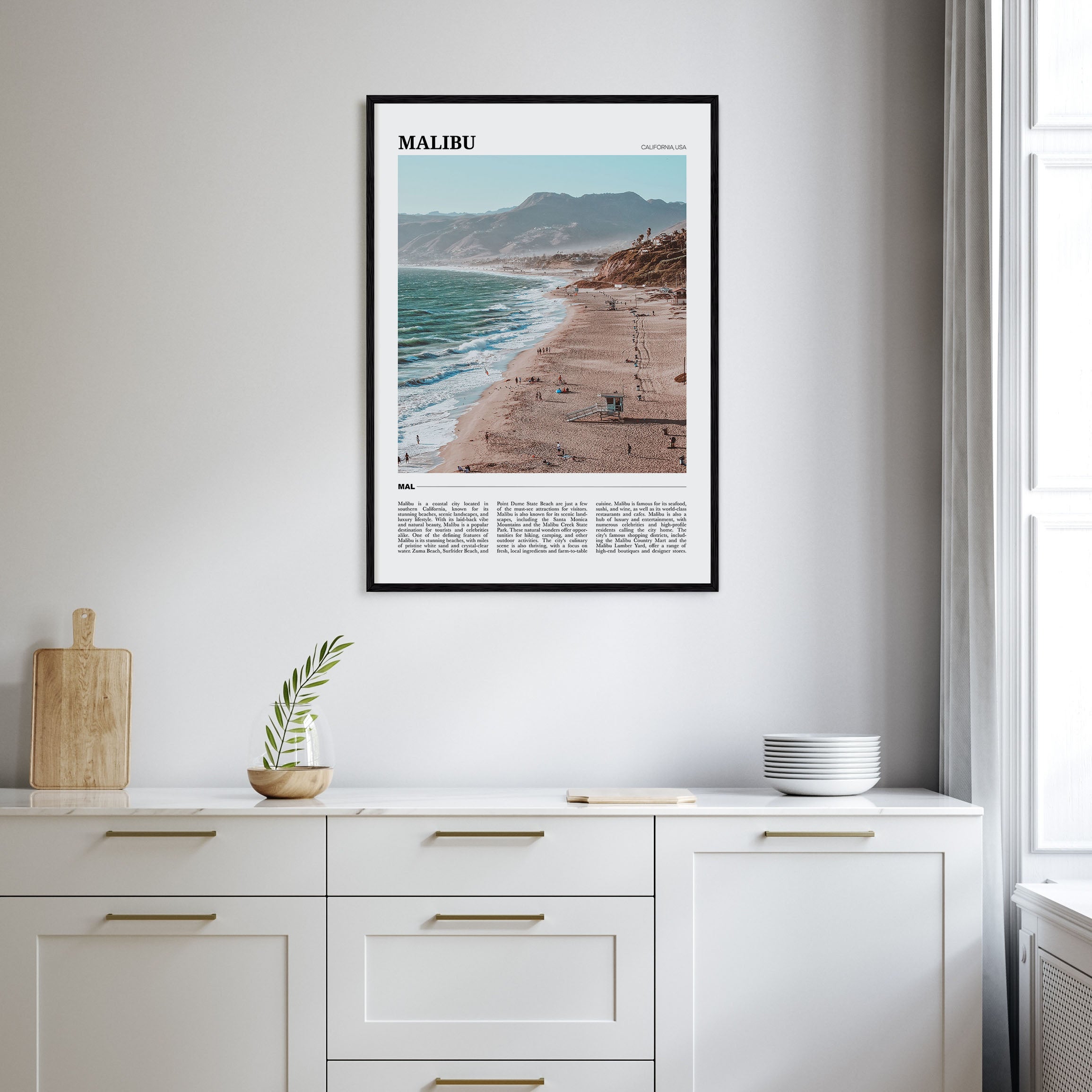 Malibu Travel Color Poster