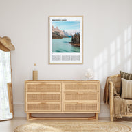 Maligne Lake Travel Color Poster