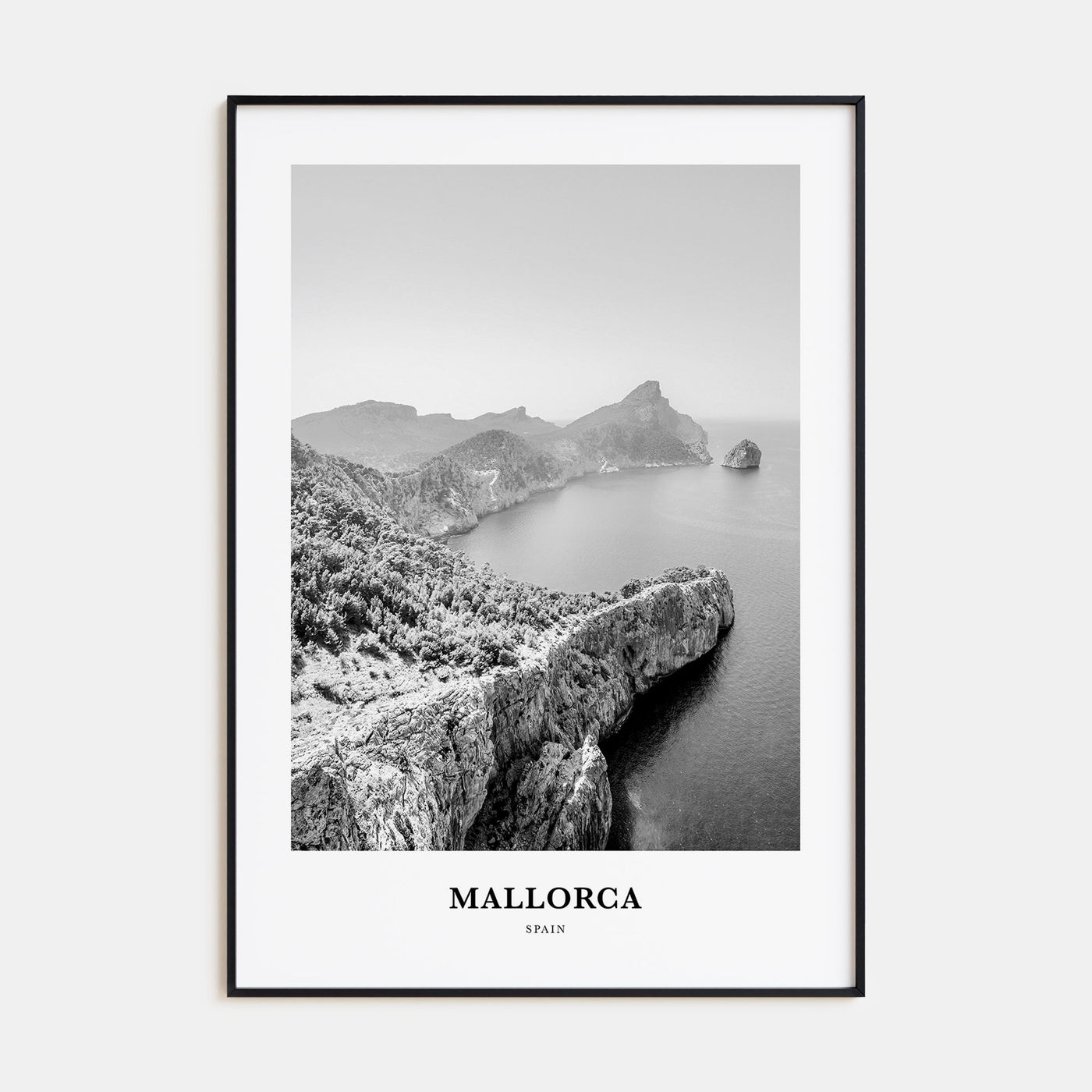 Mallorca Portrait B&W No 1 Poster