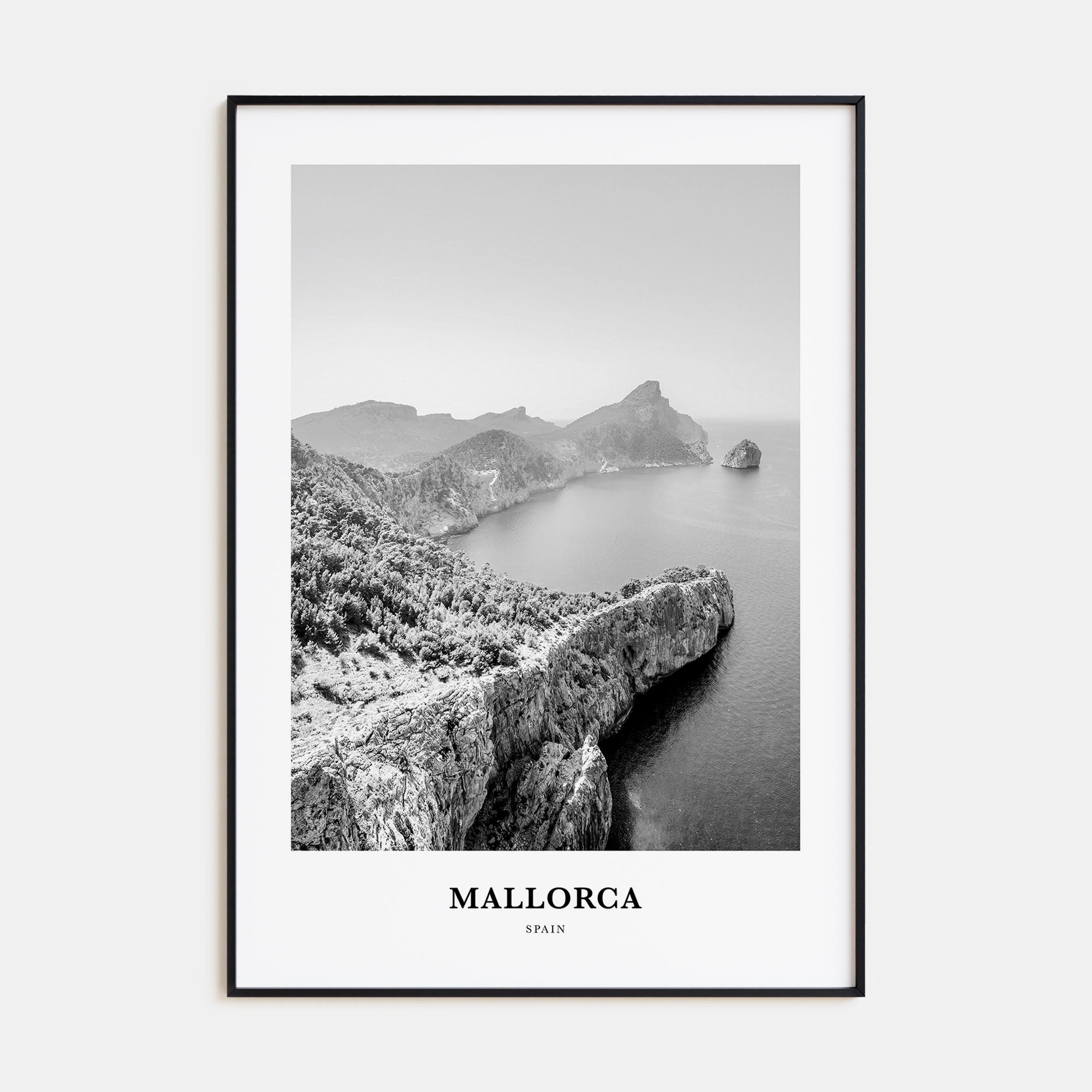 Mallorca Portrait B&W No 1 Poster