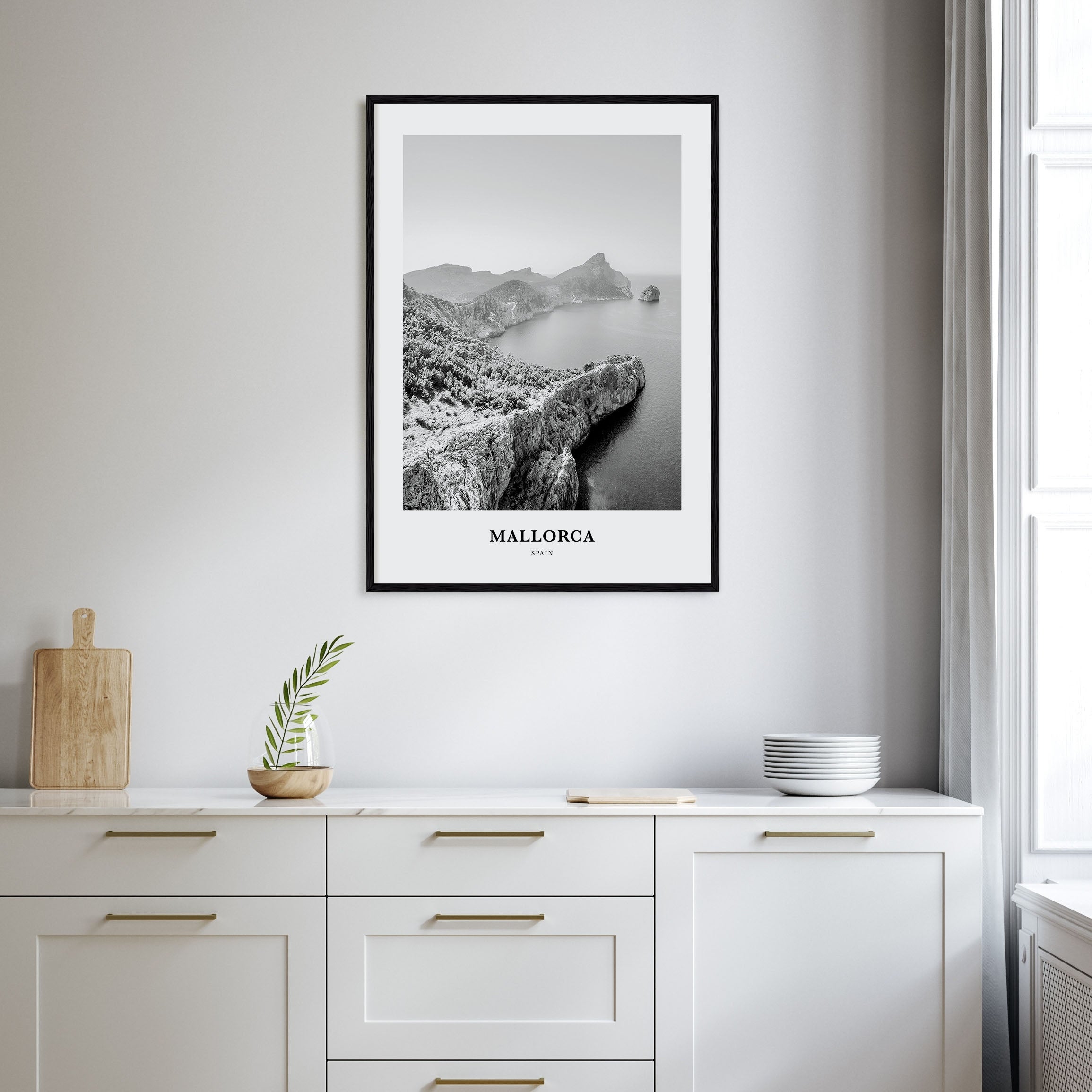 Mallorca Portrait B&W No 1 Poster