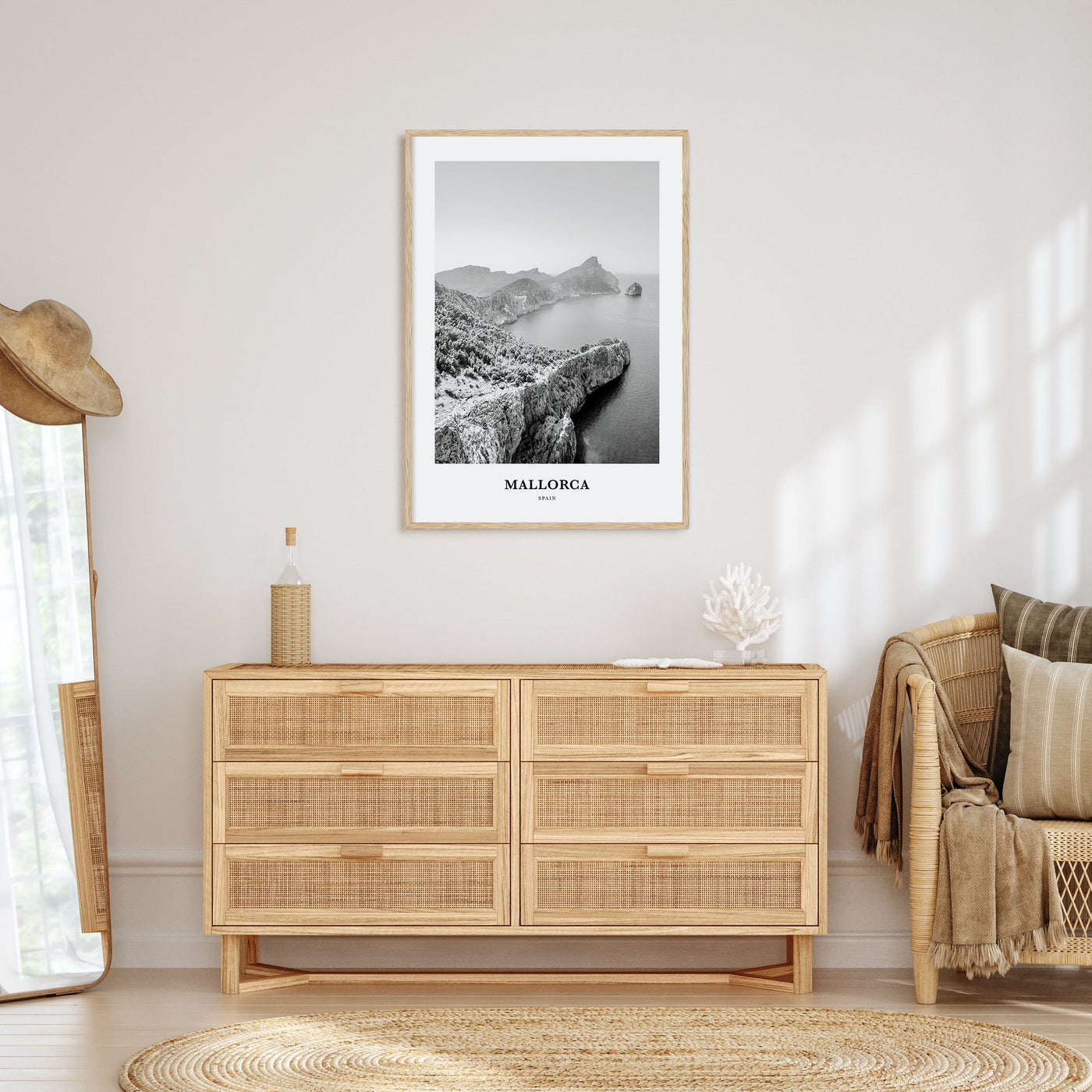 Mallorca Portrait B&W No 1 Poster
