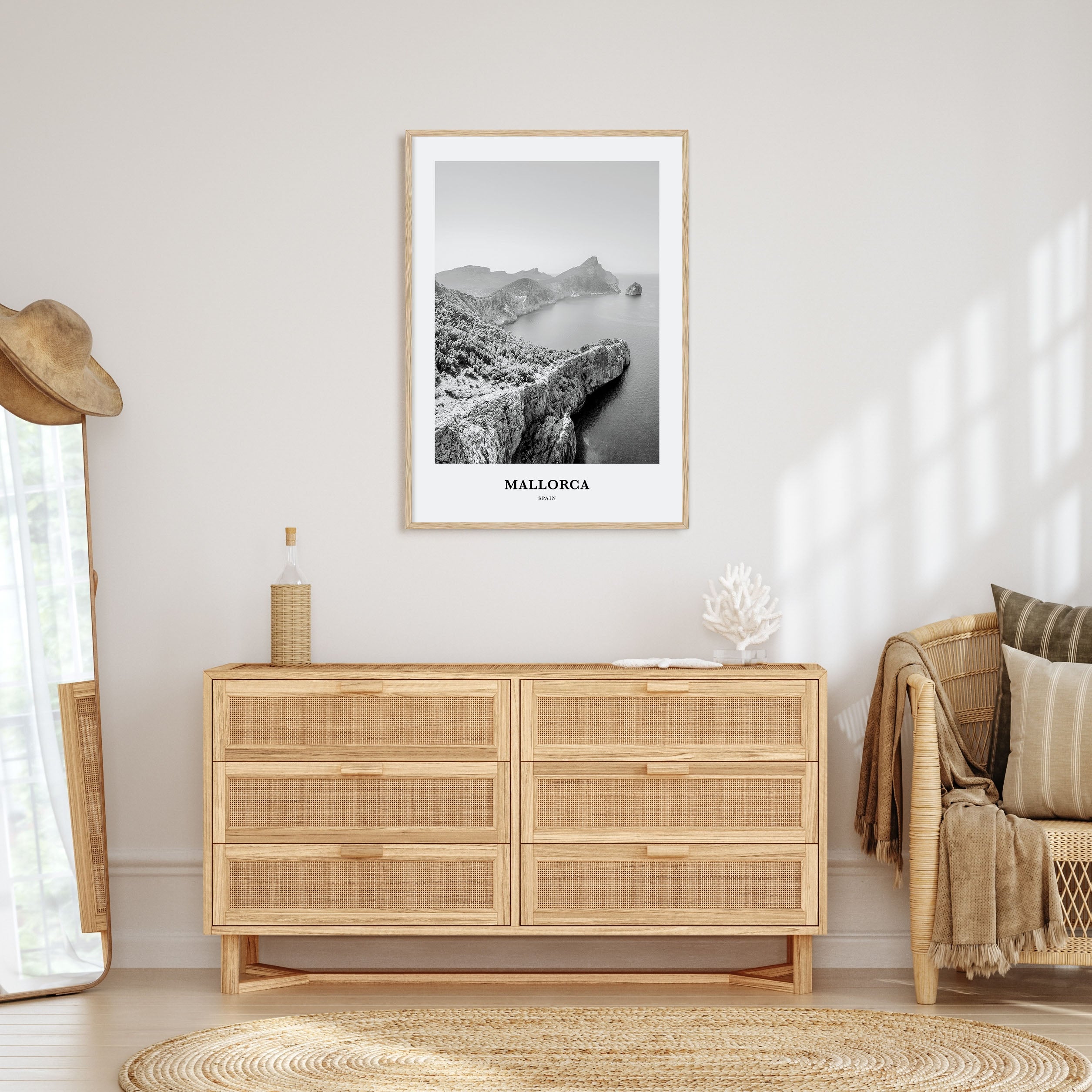Mallorca Portrait B&W No 1 Poster