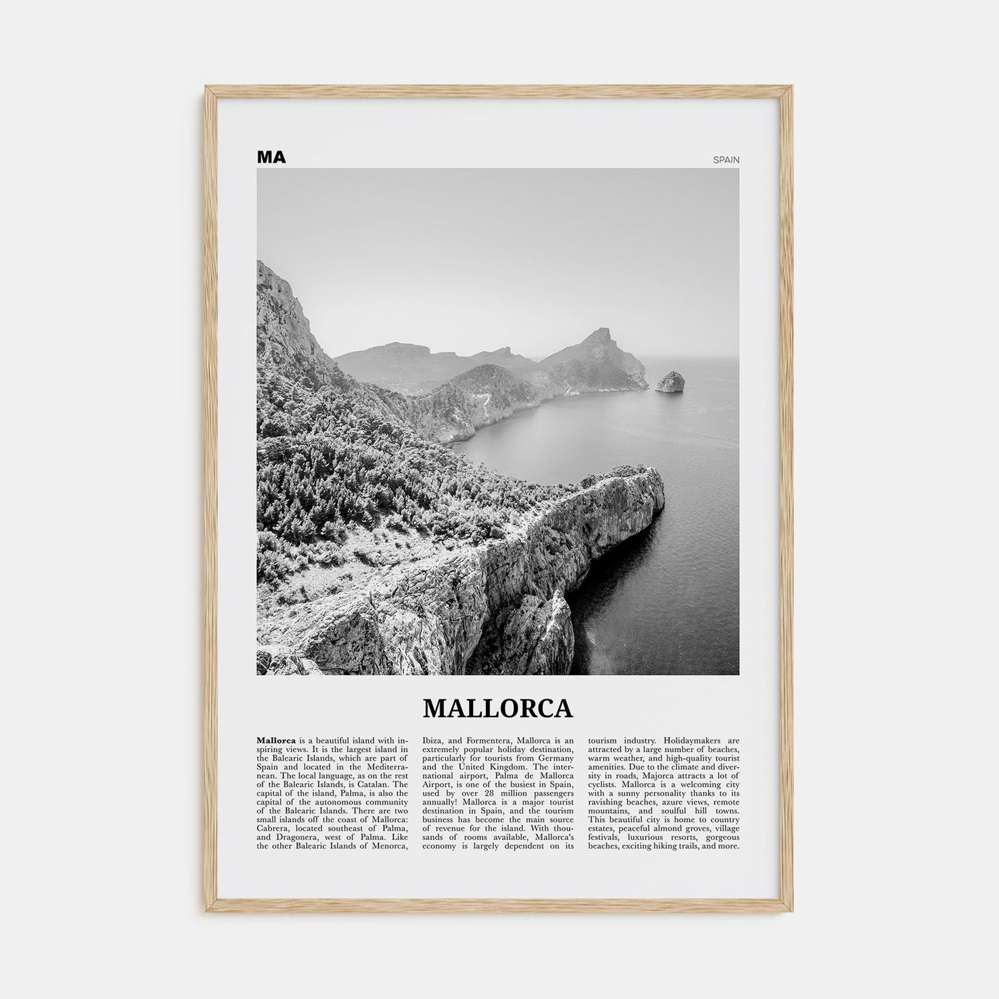 Mallorca Travel B&W No 1 Poster