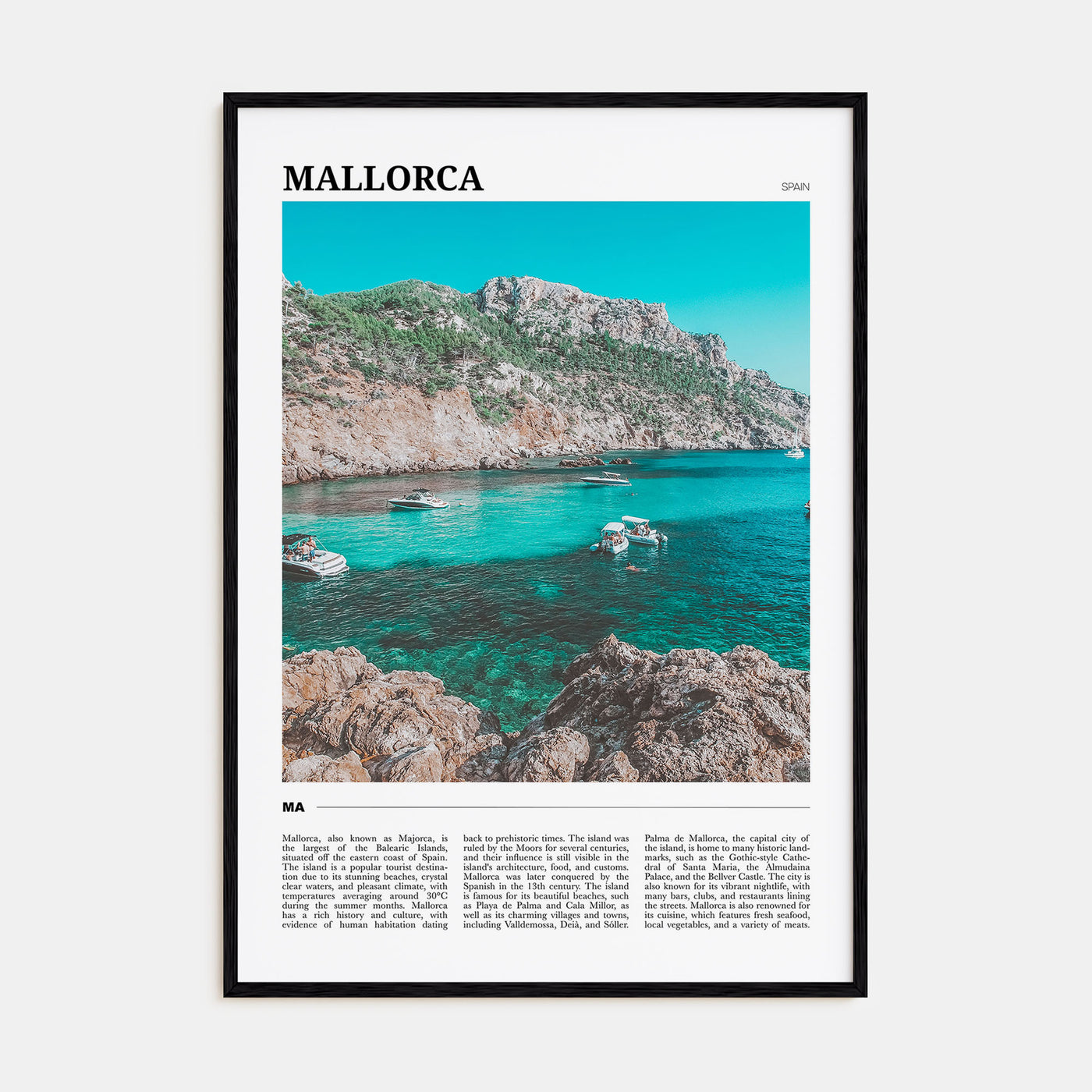 Mallorca Travel Color Poster