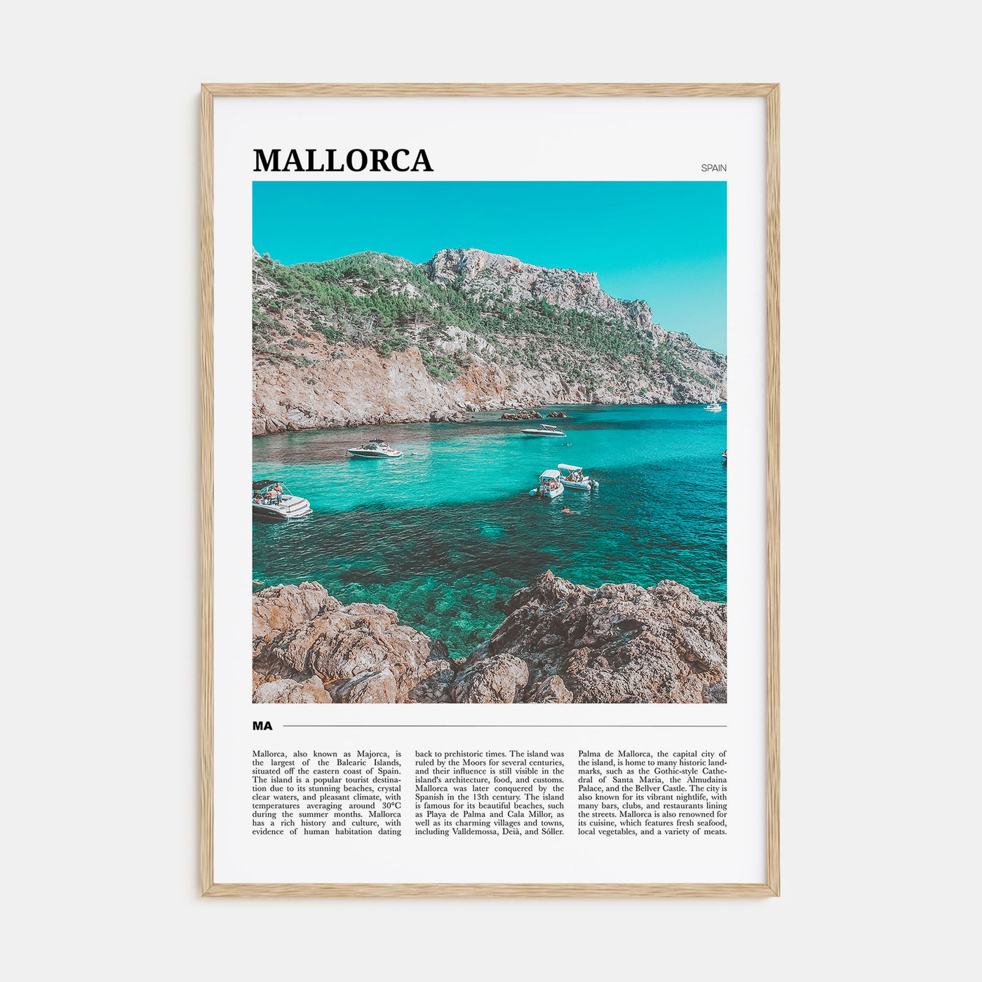 Mallorca Travel Color Poster