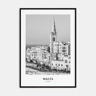 Malta Portrait B&W Poster