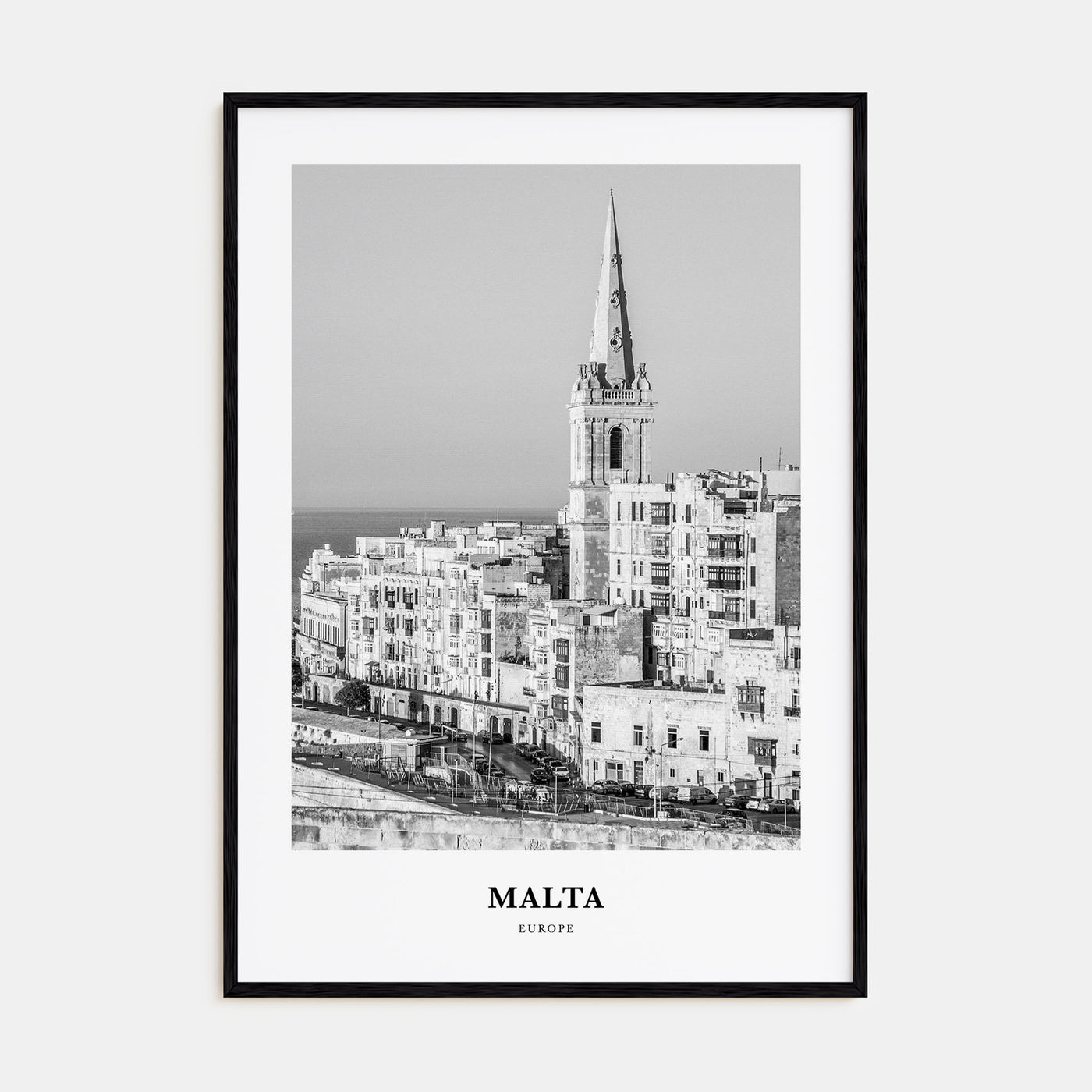 Malta Portrait B&W Poster