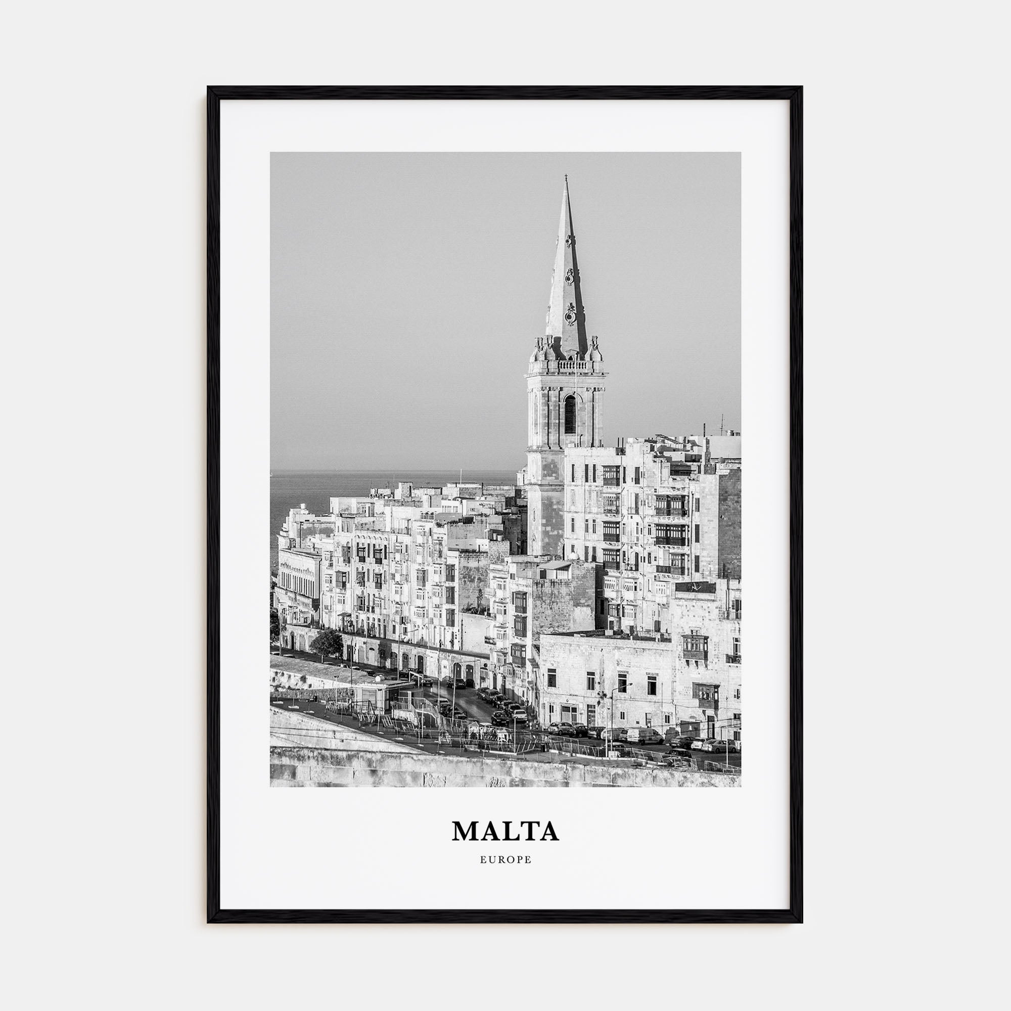 Malta Portrait B&W Poster
