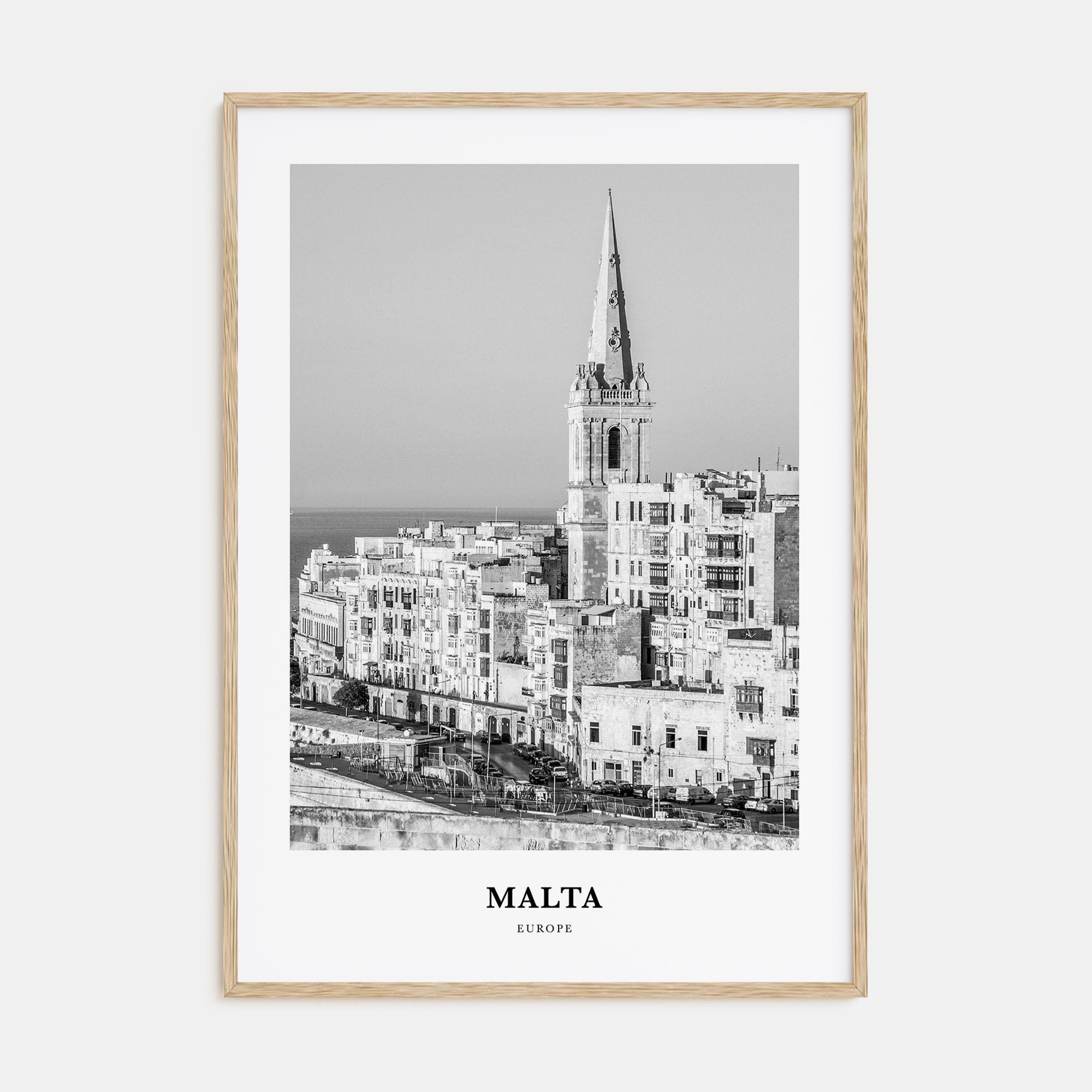 Malta Portrait B&W Poster