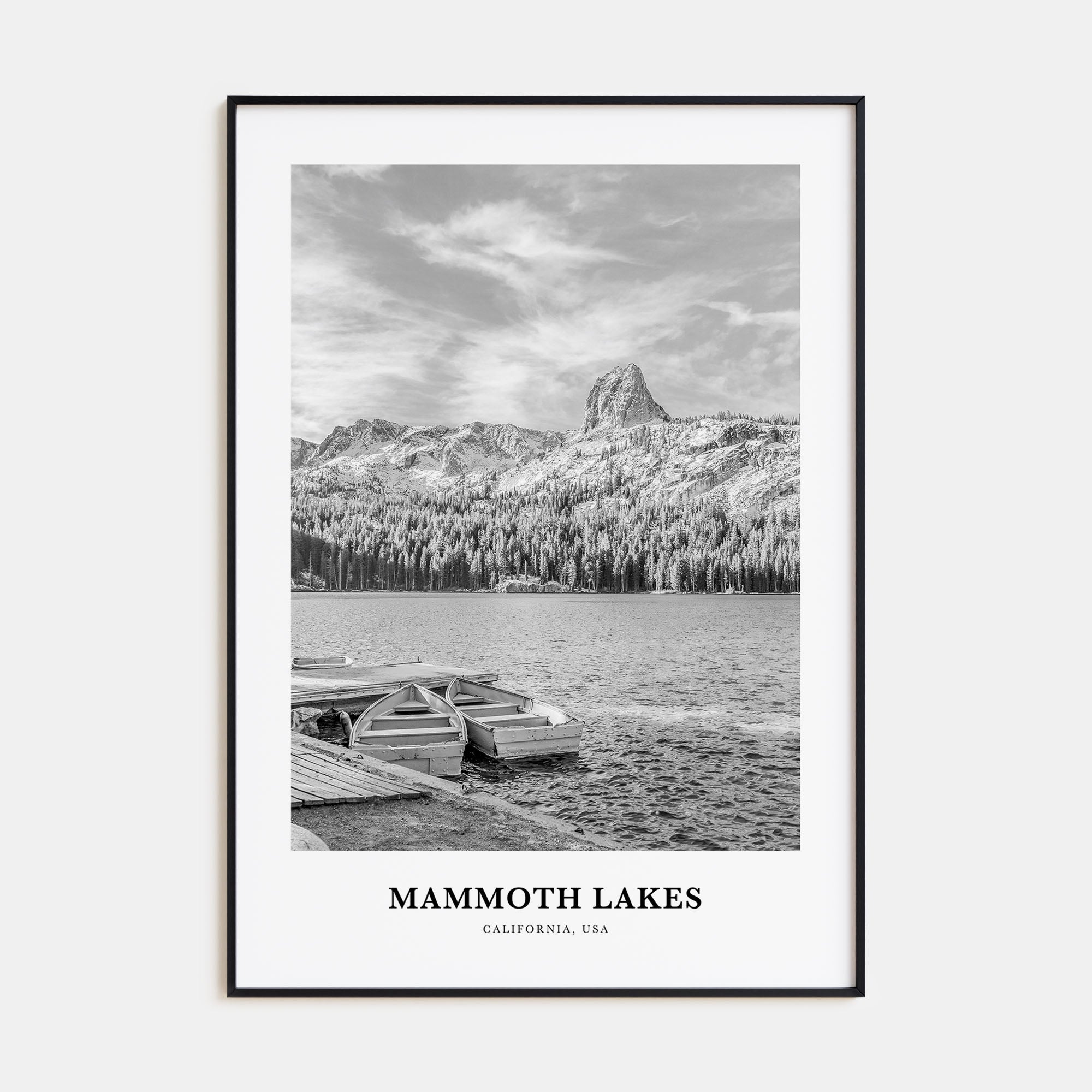 Mammoth Lakes Portrait B&W Poster