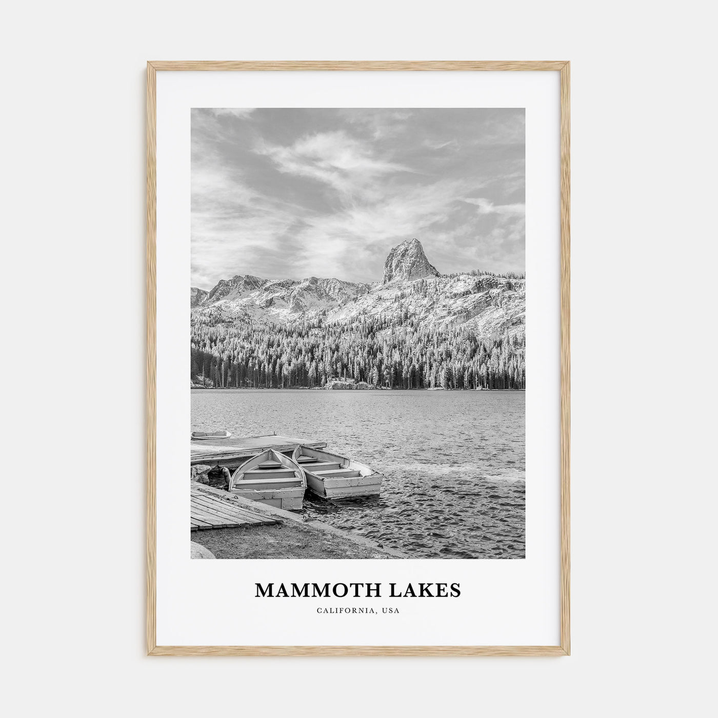 Mammoth Lakes Portrait B&W Poster