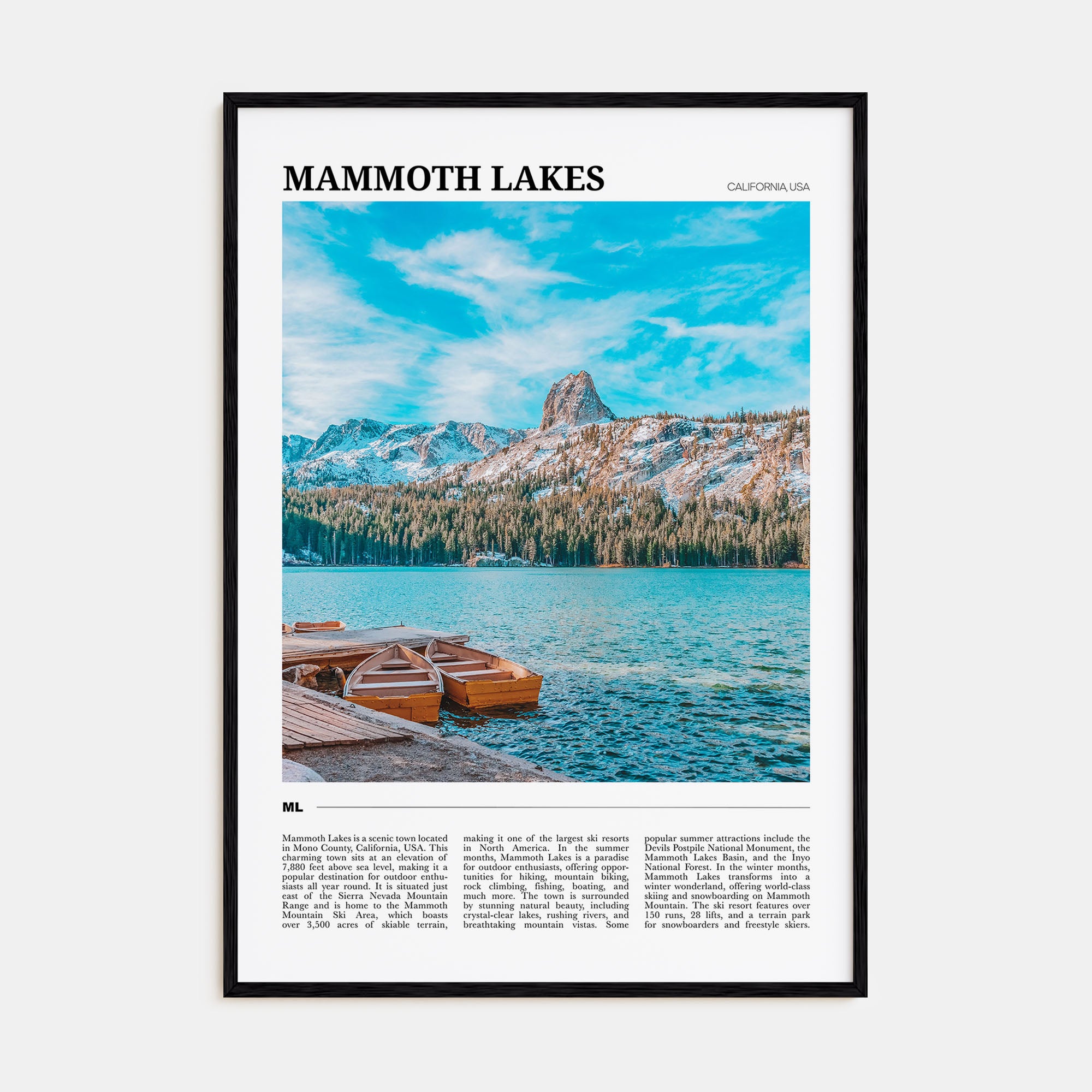 Mammoth Lakes Travel Color Poster