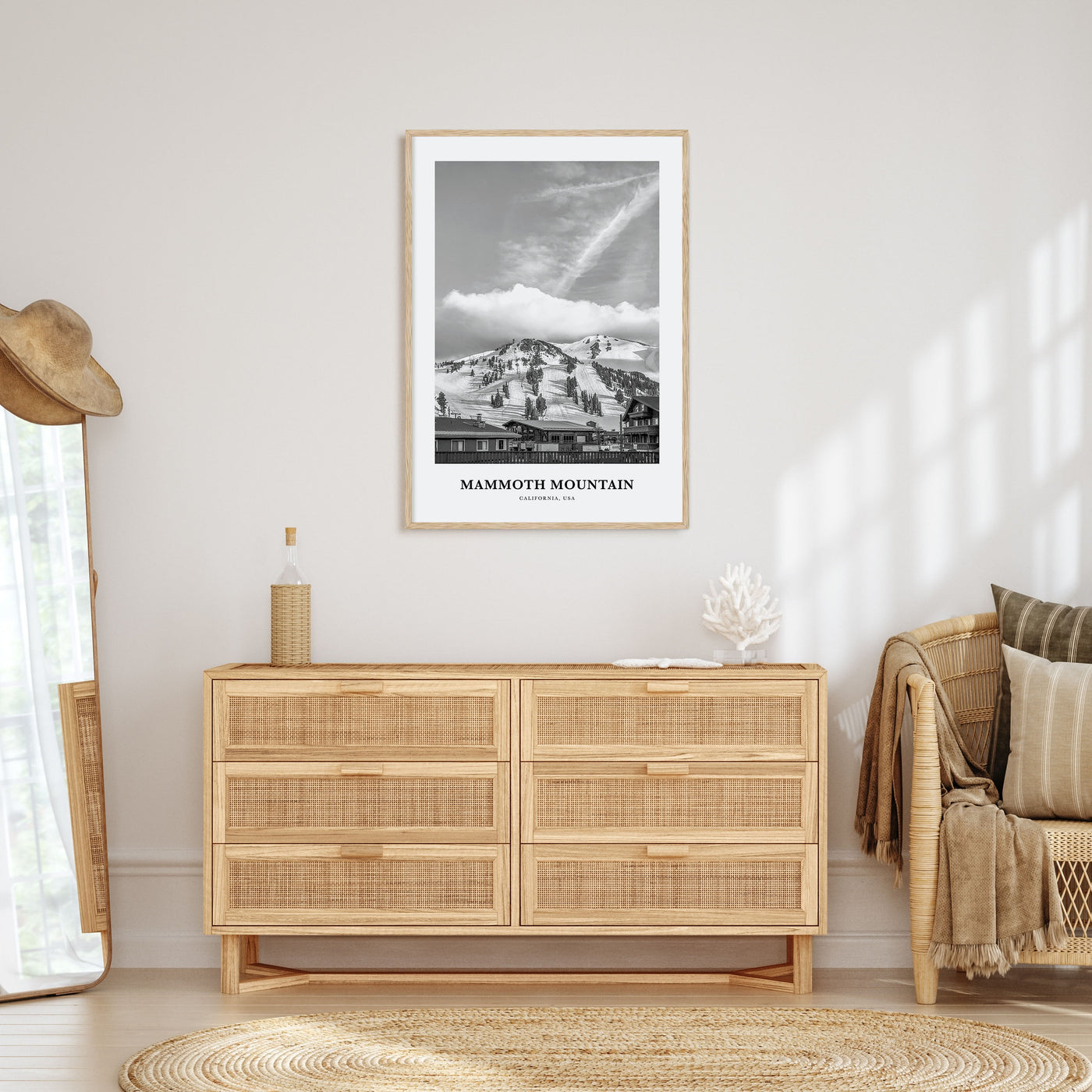 Mammoth Mountain Portrait B&W Poster