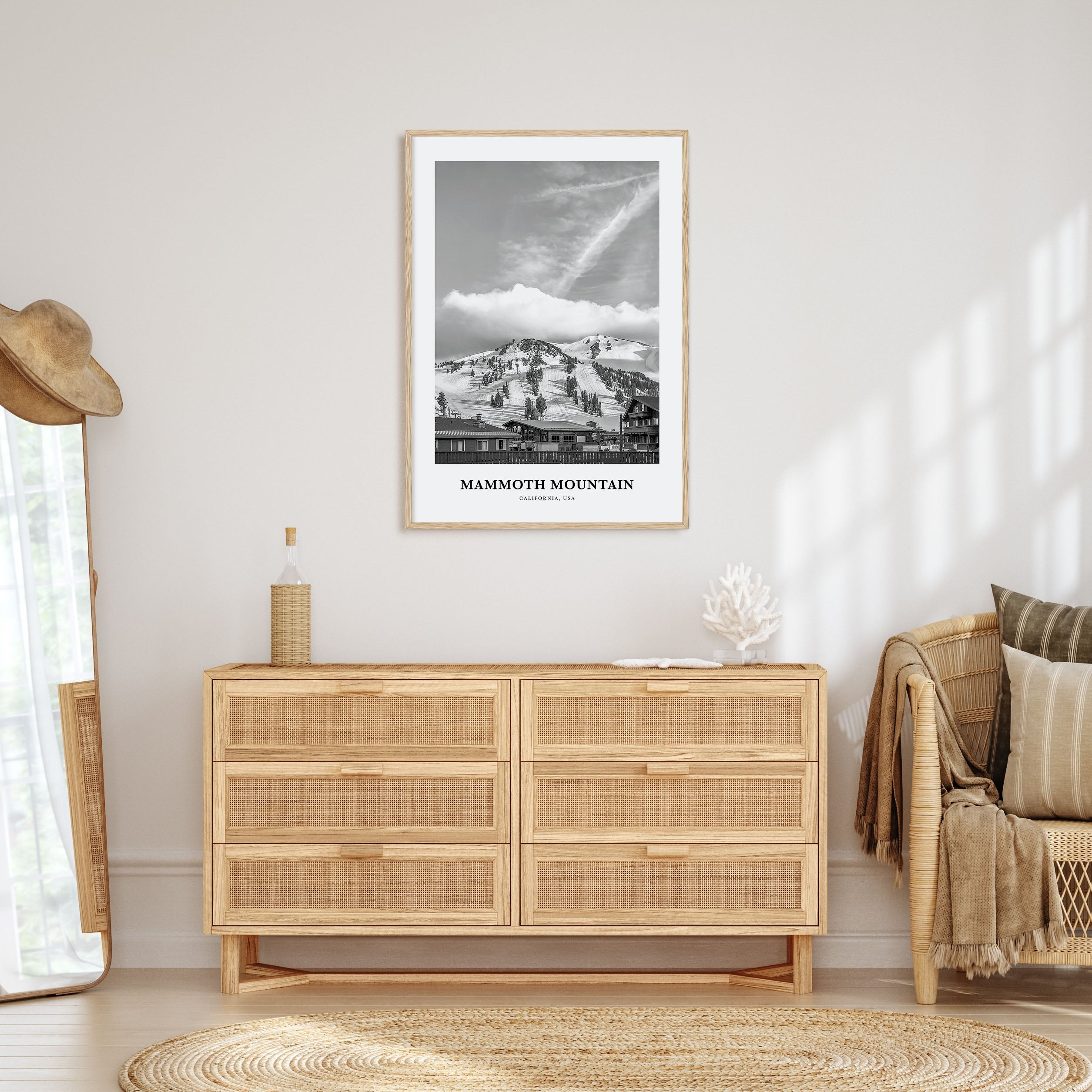 Mammoth Mountain Portrait B&W Poster