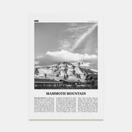 Mammoth Mountain Travel B&W Poster