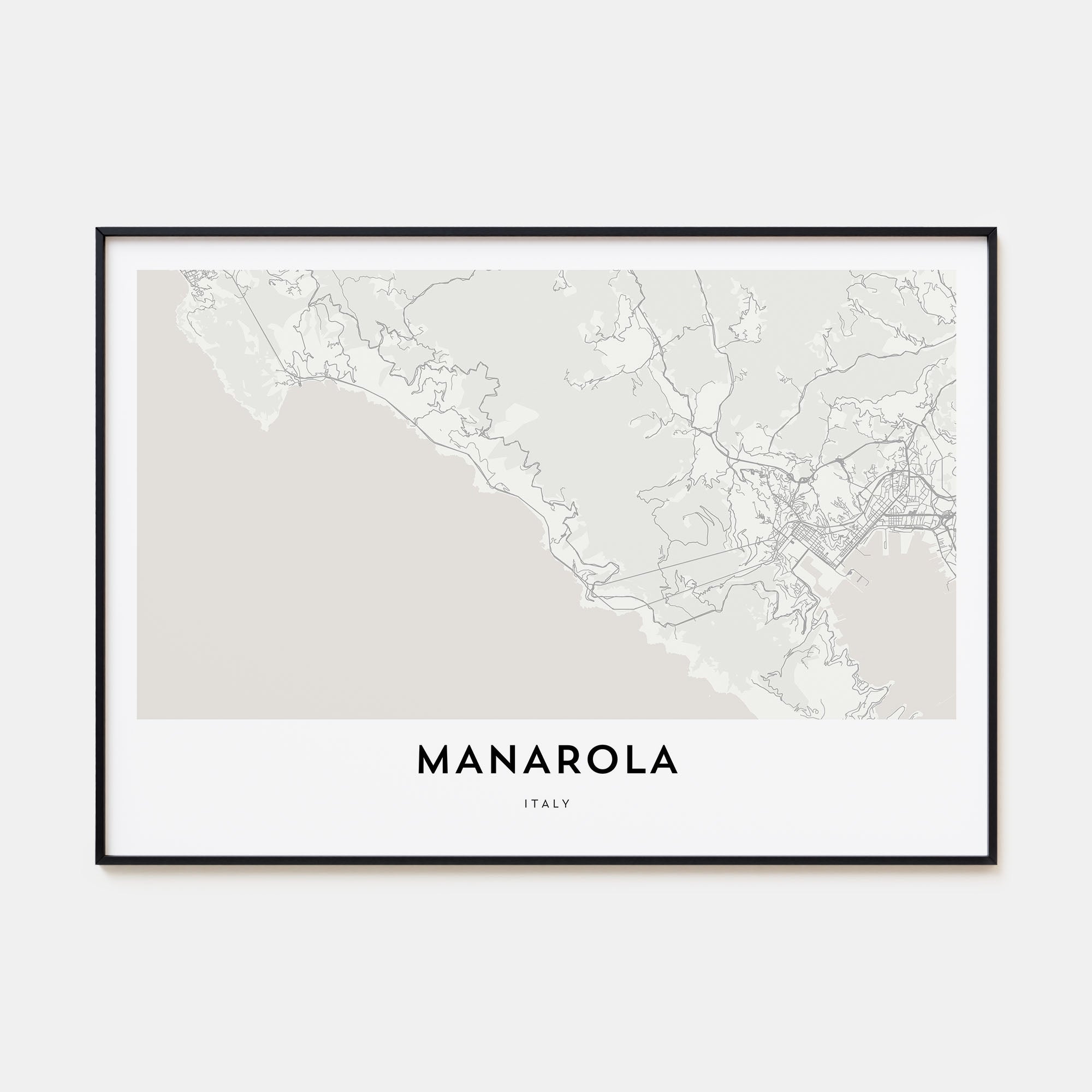 Manarola Map Landscape Poster
