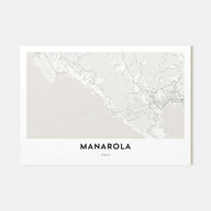 Manarola Map Landscape Poster