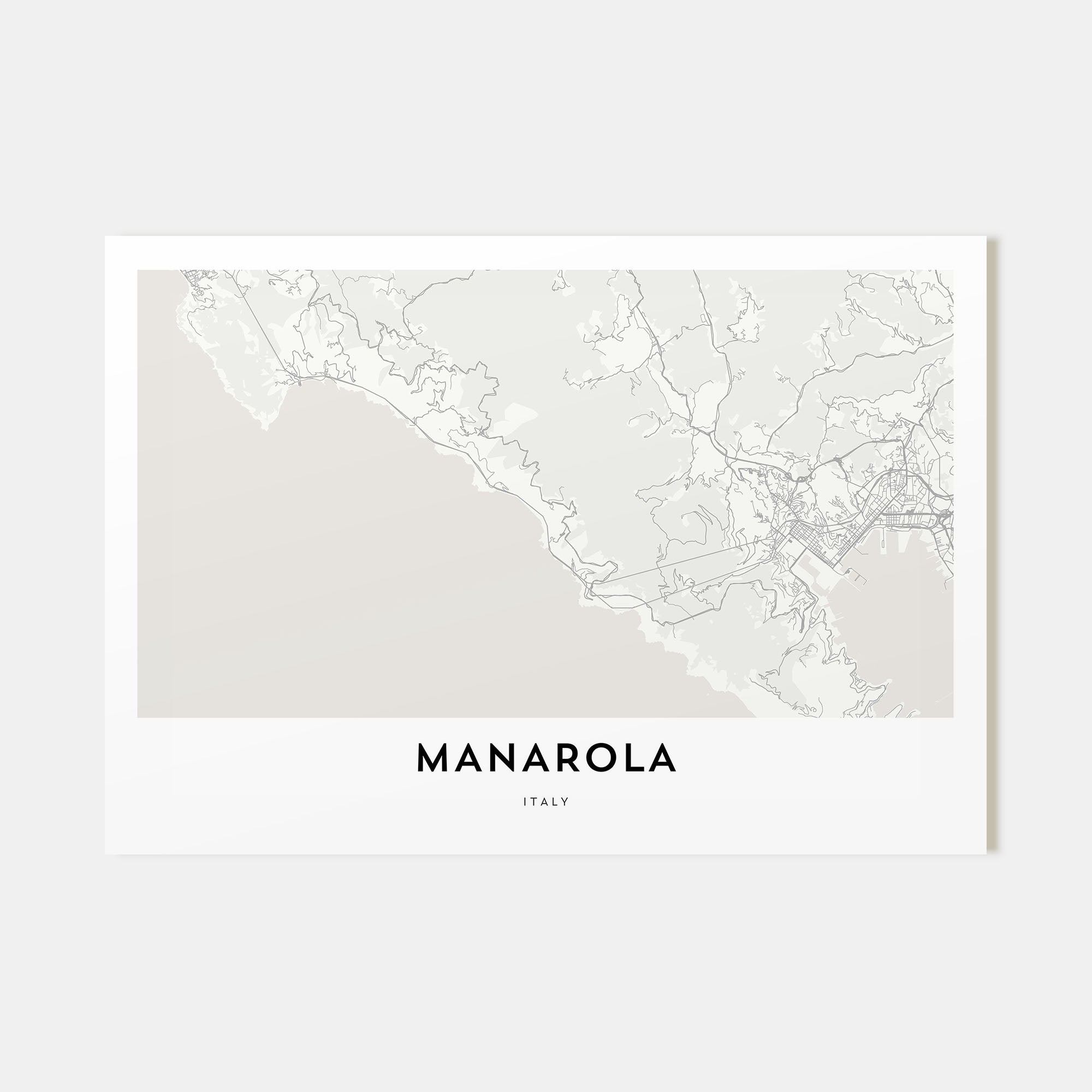 Manarola Map Landscape Poster