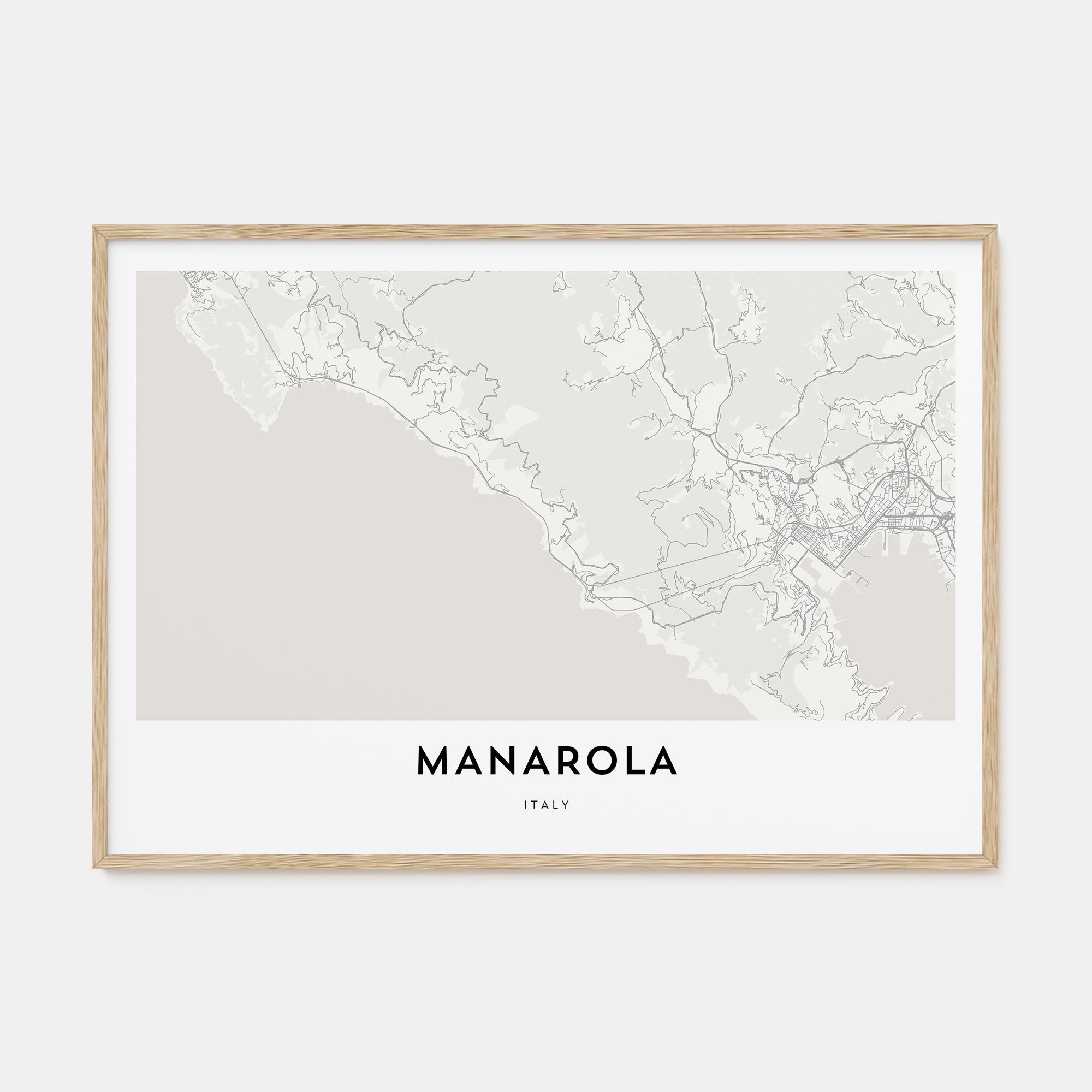 Manarola Map Landscape Poster