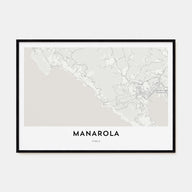 Manarola Map Landscape Poster