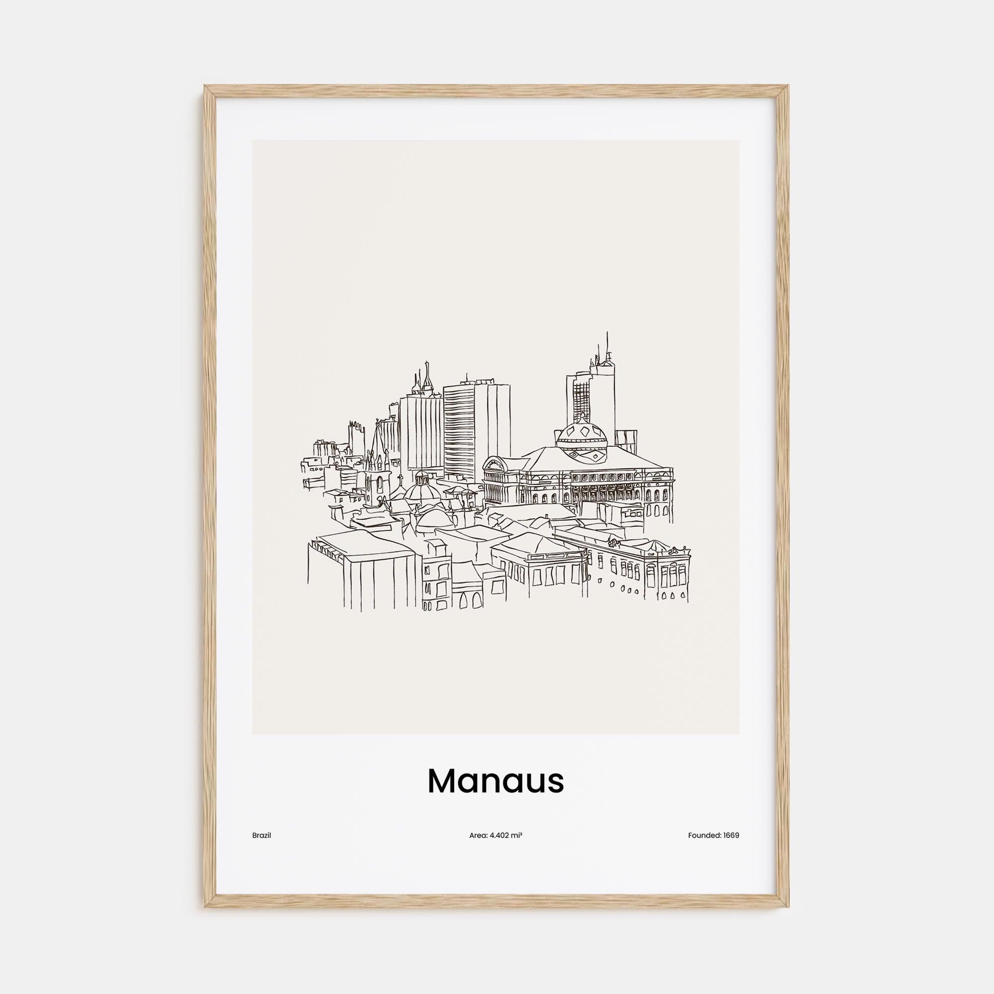 Manaus Drawn Poster