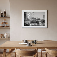Manchester, England Landscape B&W Poster