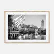 Manchester, England Landscape B&W Poster