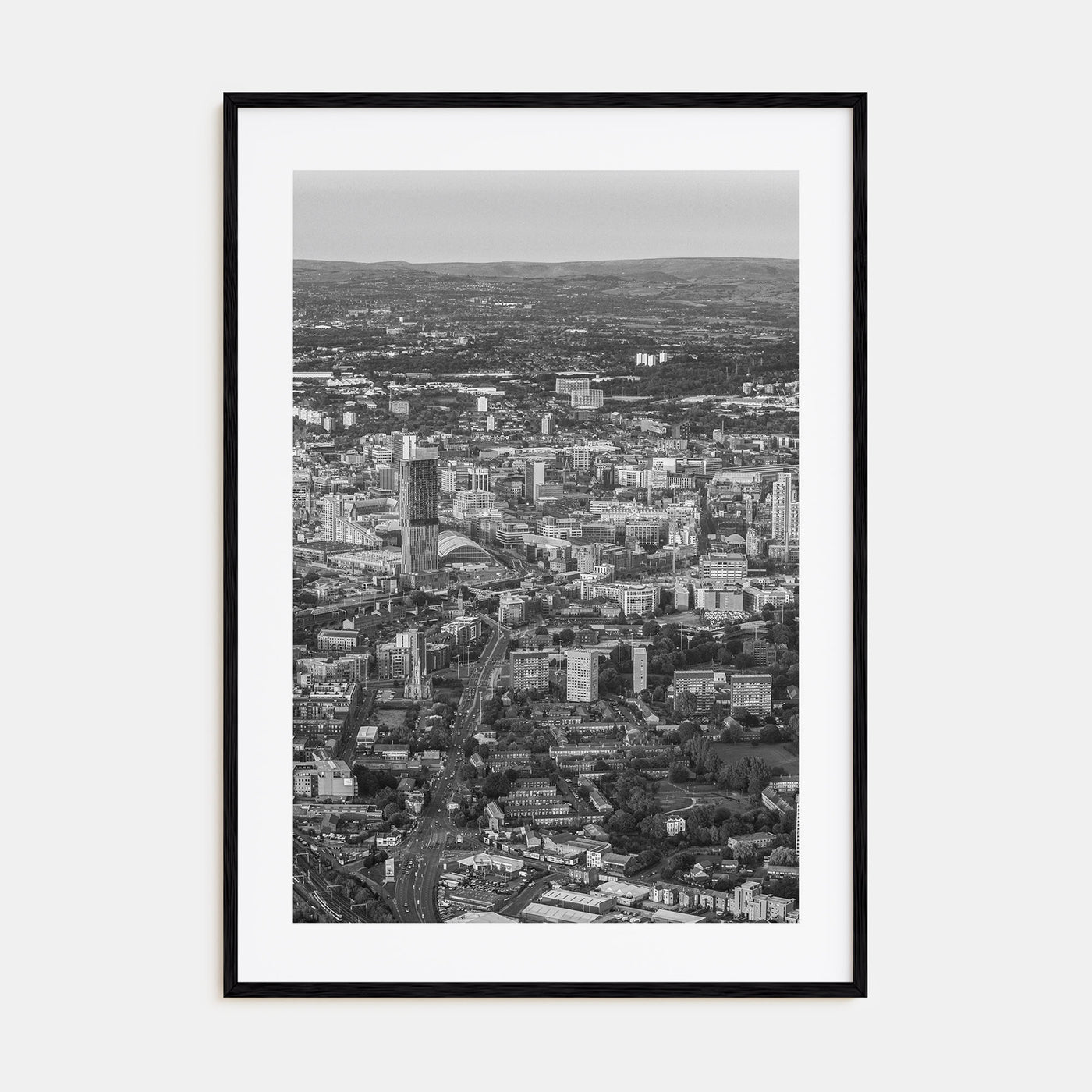 Manchester, England Photo B&W Poster