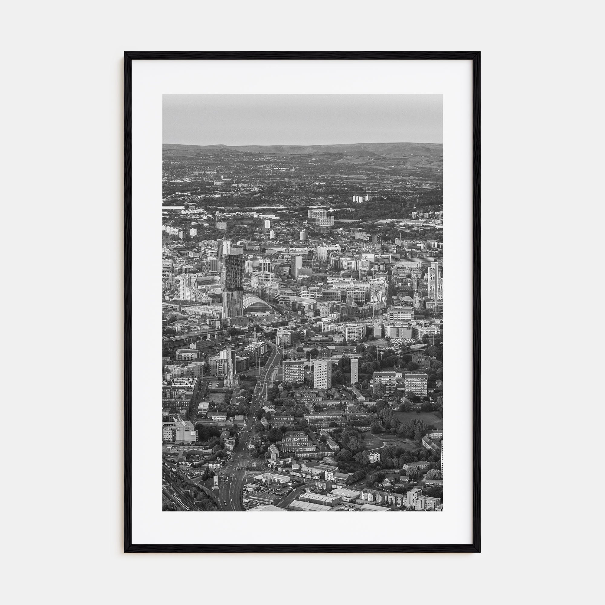 Manchester, England Photo B&W Poster