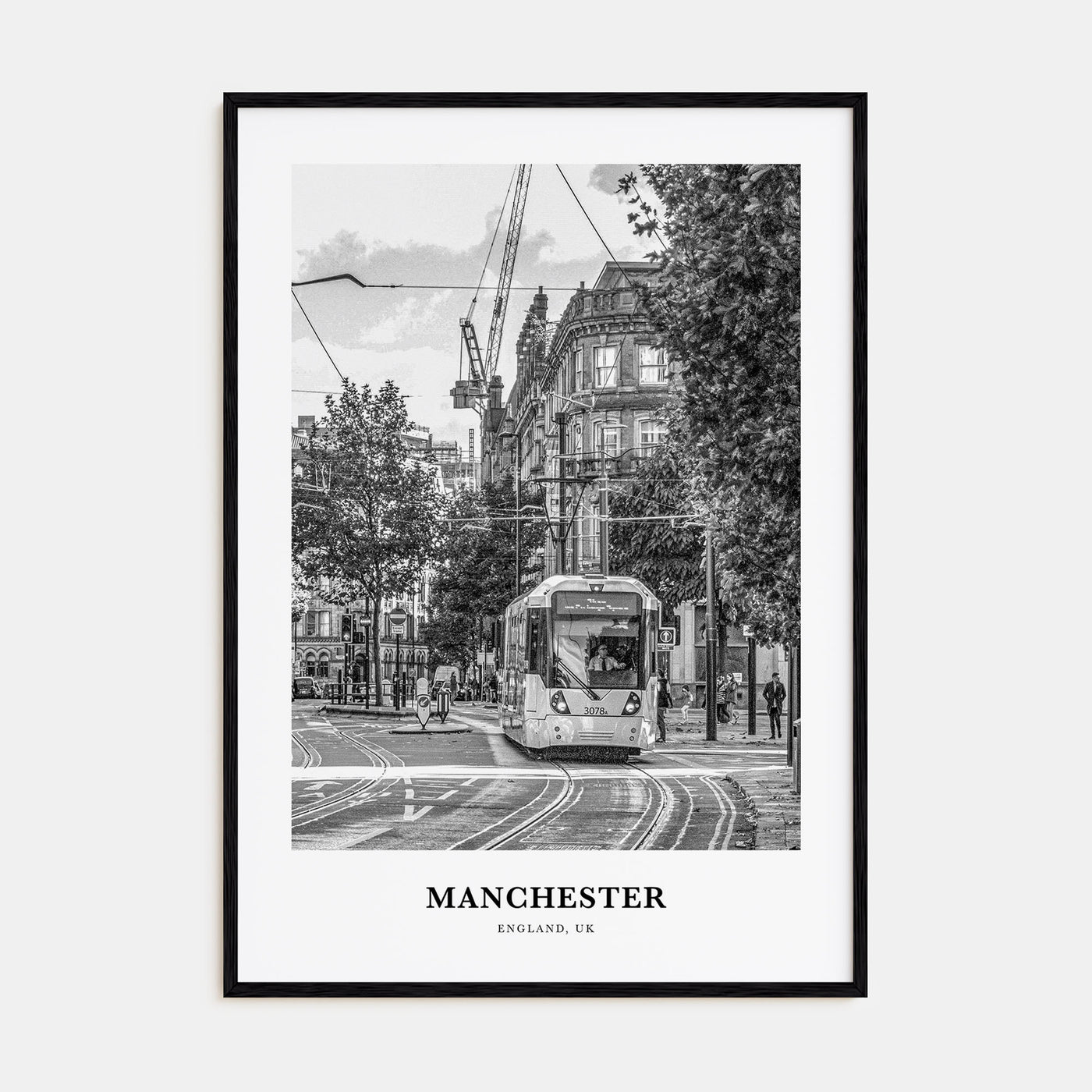 Manchester, England Portrait B&W No 1 Poster