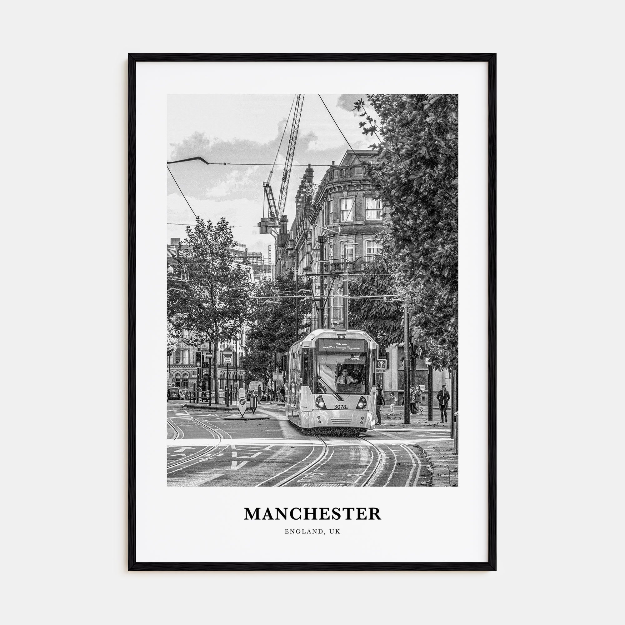 Manchester, England Portrait B&W No 1 Poster