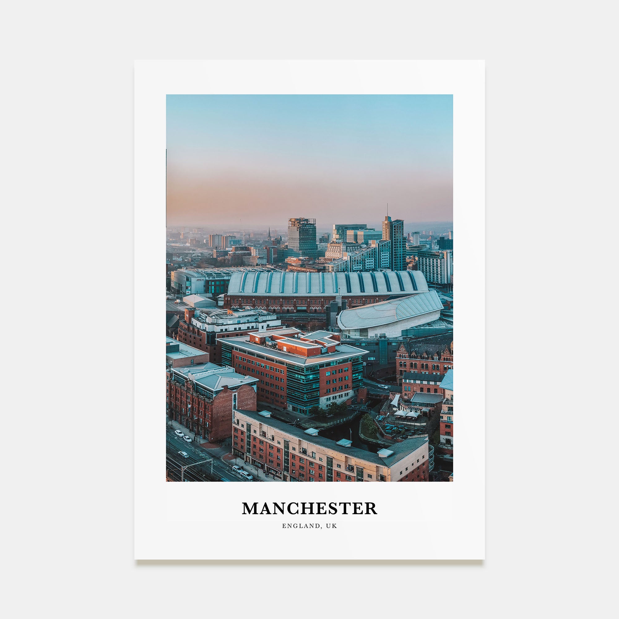 Manchester, England Portrait Color Poster