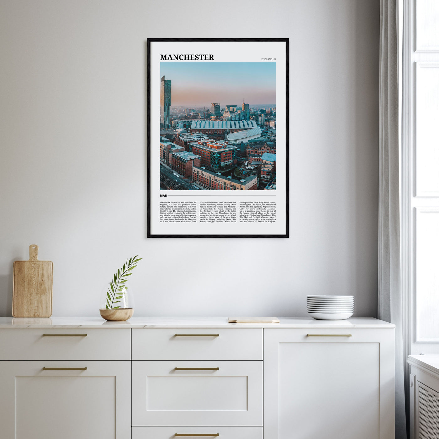Manchester, England Travel Color Poster