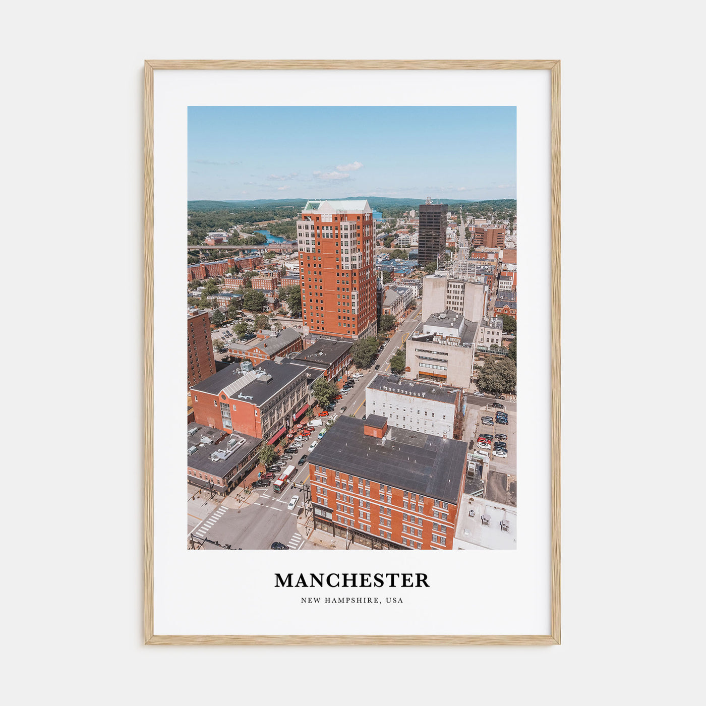 Manchester, New Hampshire Portrait Color Poster