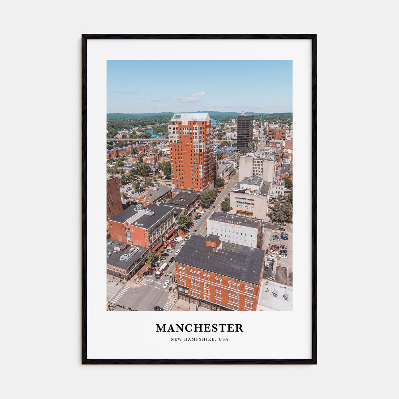 Manchester, New Hampshire Portrait Color Poster