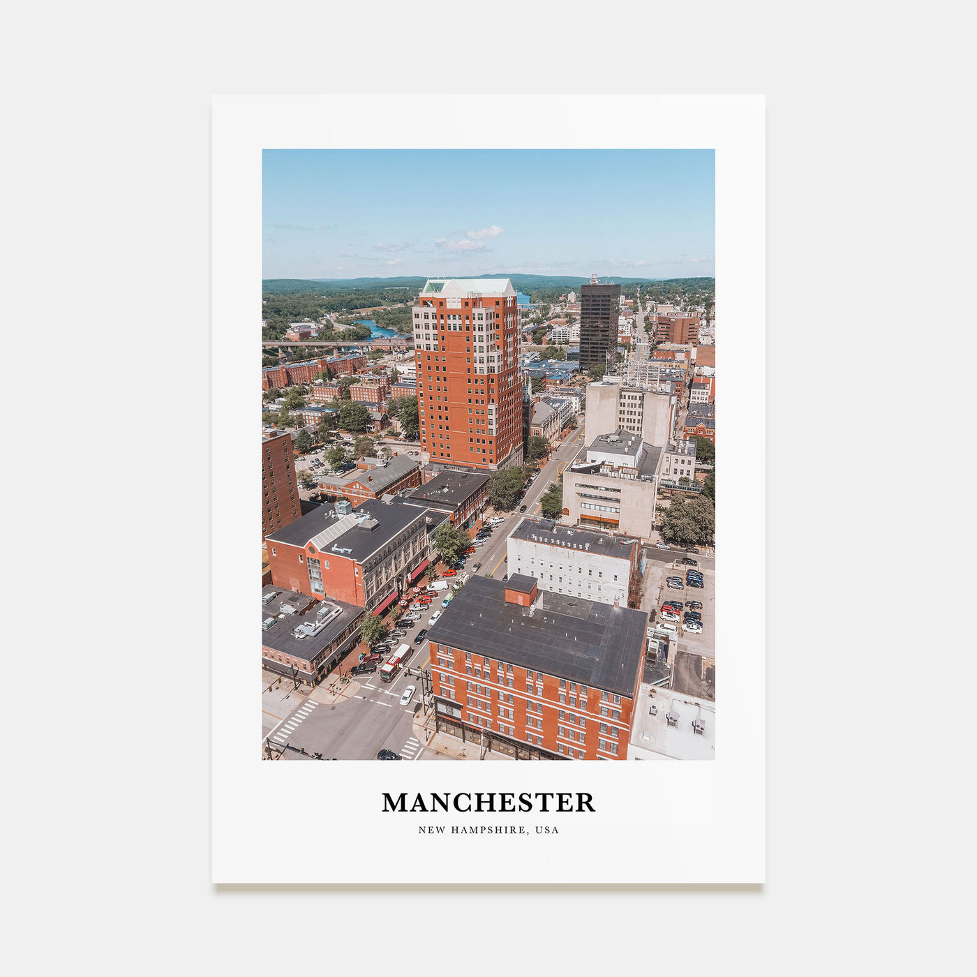 Manchester, New Hampshire Portrait Color Poster