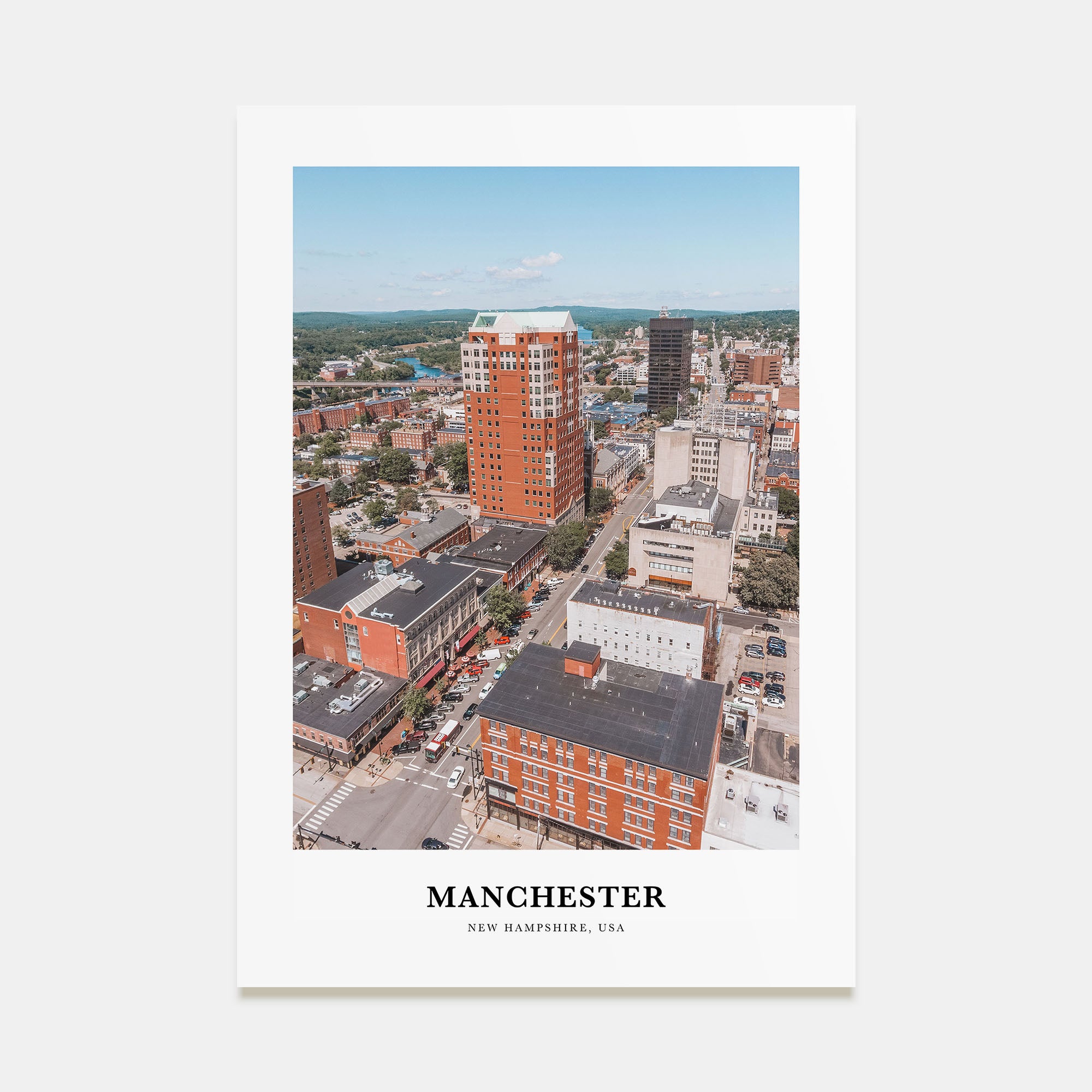 Manchester, New Hampshire Portrait Color Poster