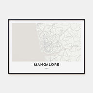 Mangalore Map Landscape Poster