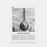 Manhattan Beach Travel B&W Poster