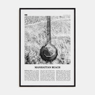 Manhattan Beach Travel B&W Poster