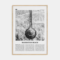 Manhattan Beach Travel B&W Poster