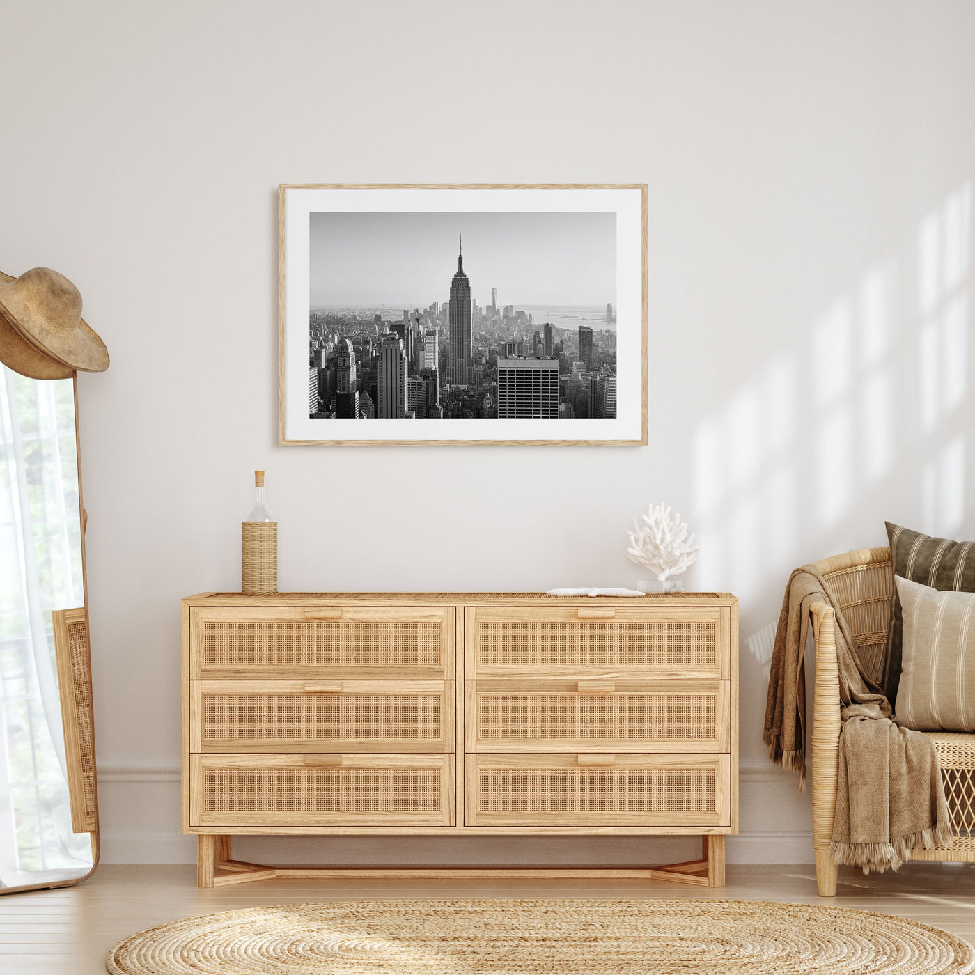 Manhattan Landscape B&W Poster