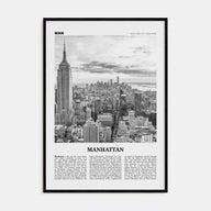 Manhattan Travel B&W Poster