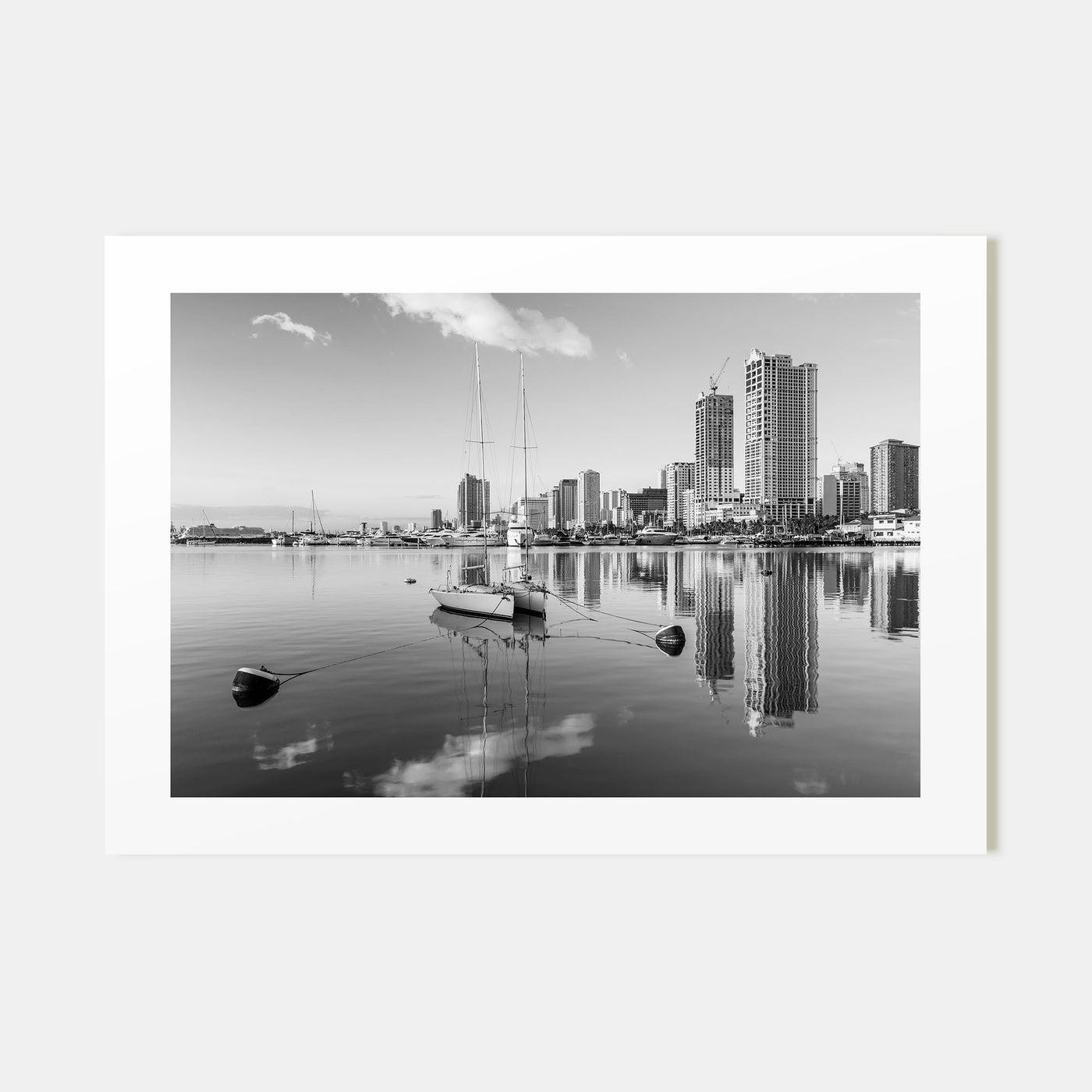 Manila Landscape B&W Poster