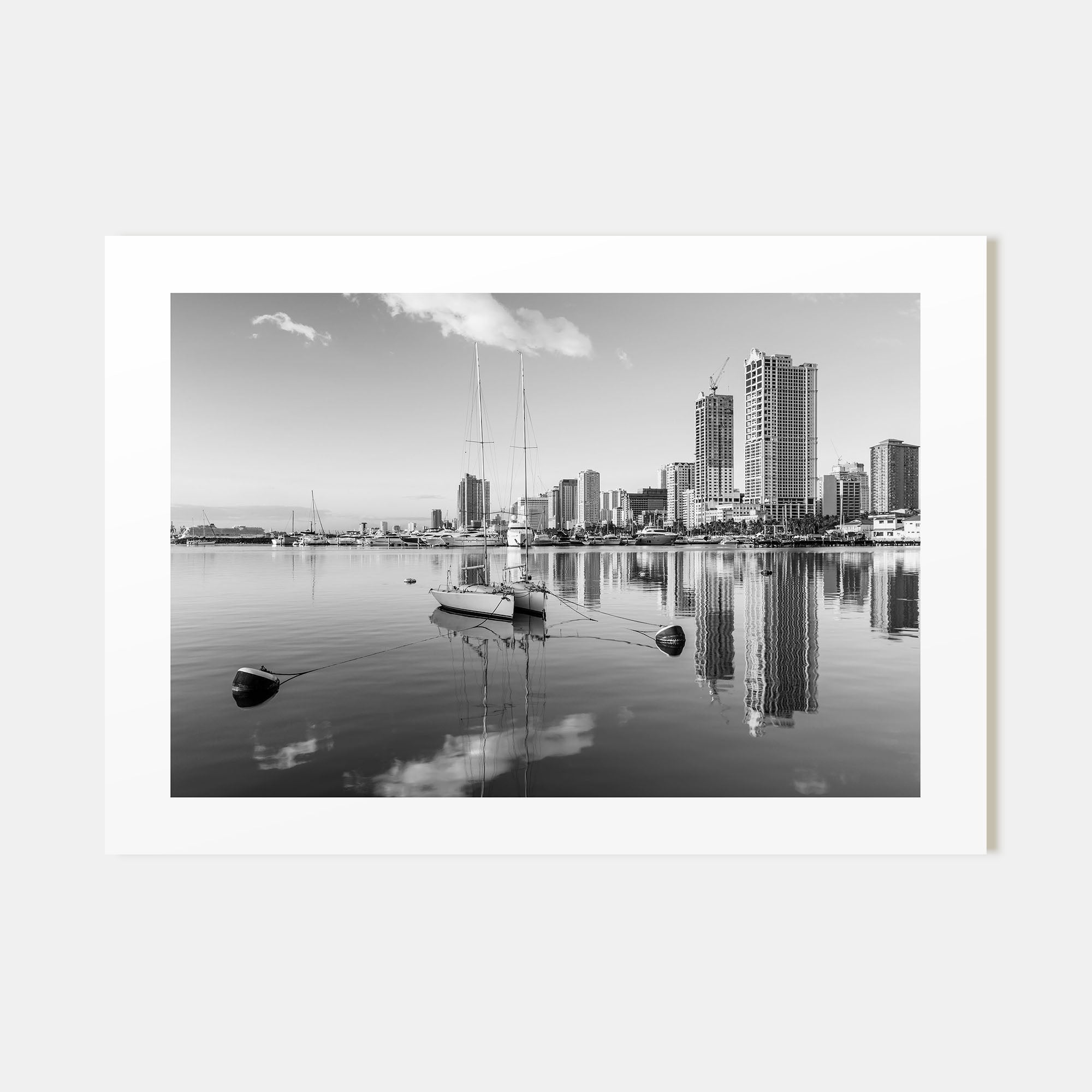 Manila Landscape B&W Poster