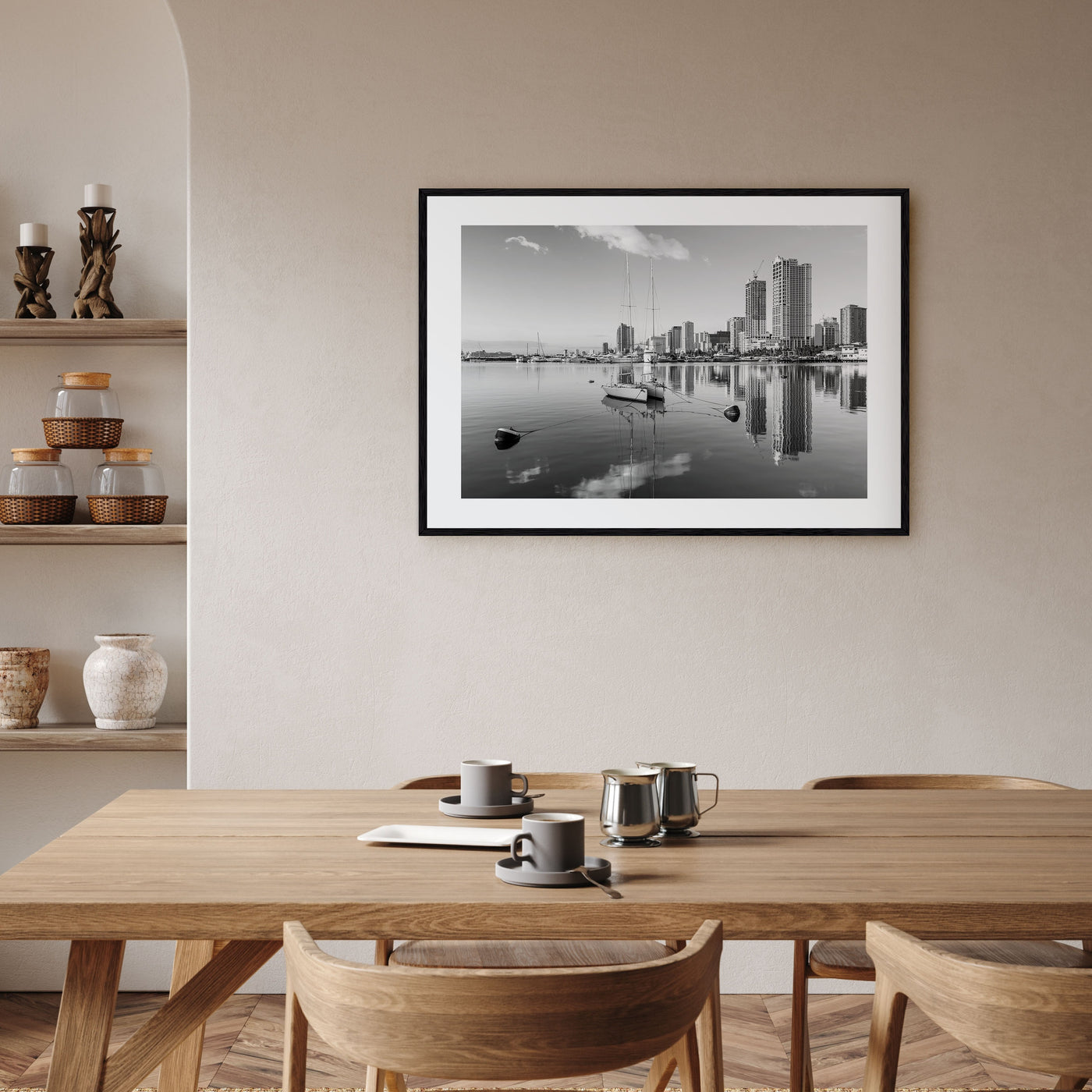 Manila Landscape B&W Poster