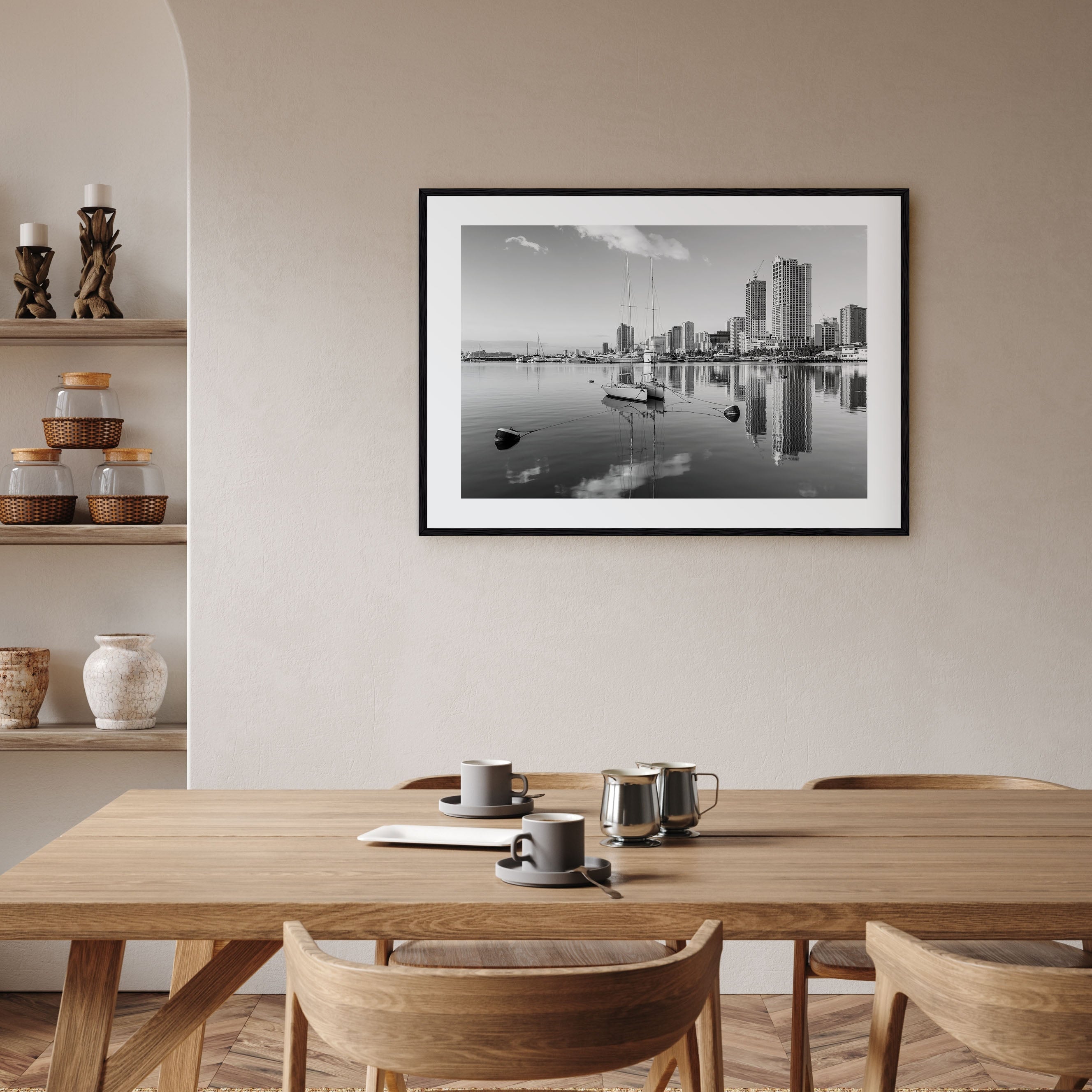 Manila Landscape B&W Poster